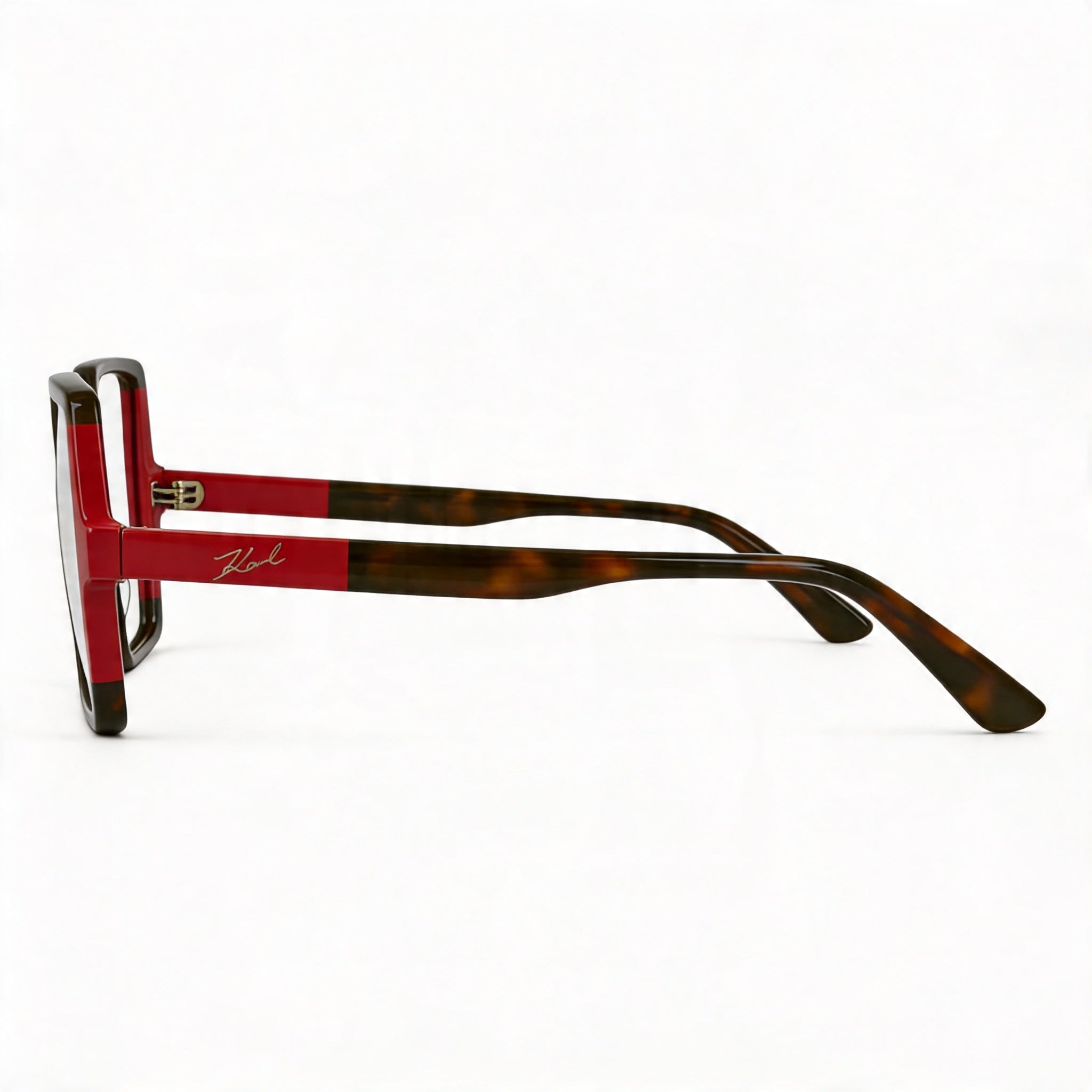 KARL LAGERFELD Kl6169 Women's Acetate Ophthalmic Frame Dark Tortoise Red with Polycarbonate Lenses 54mm, Photo 3