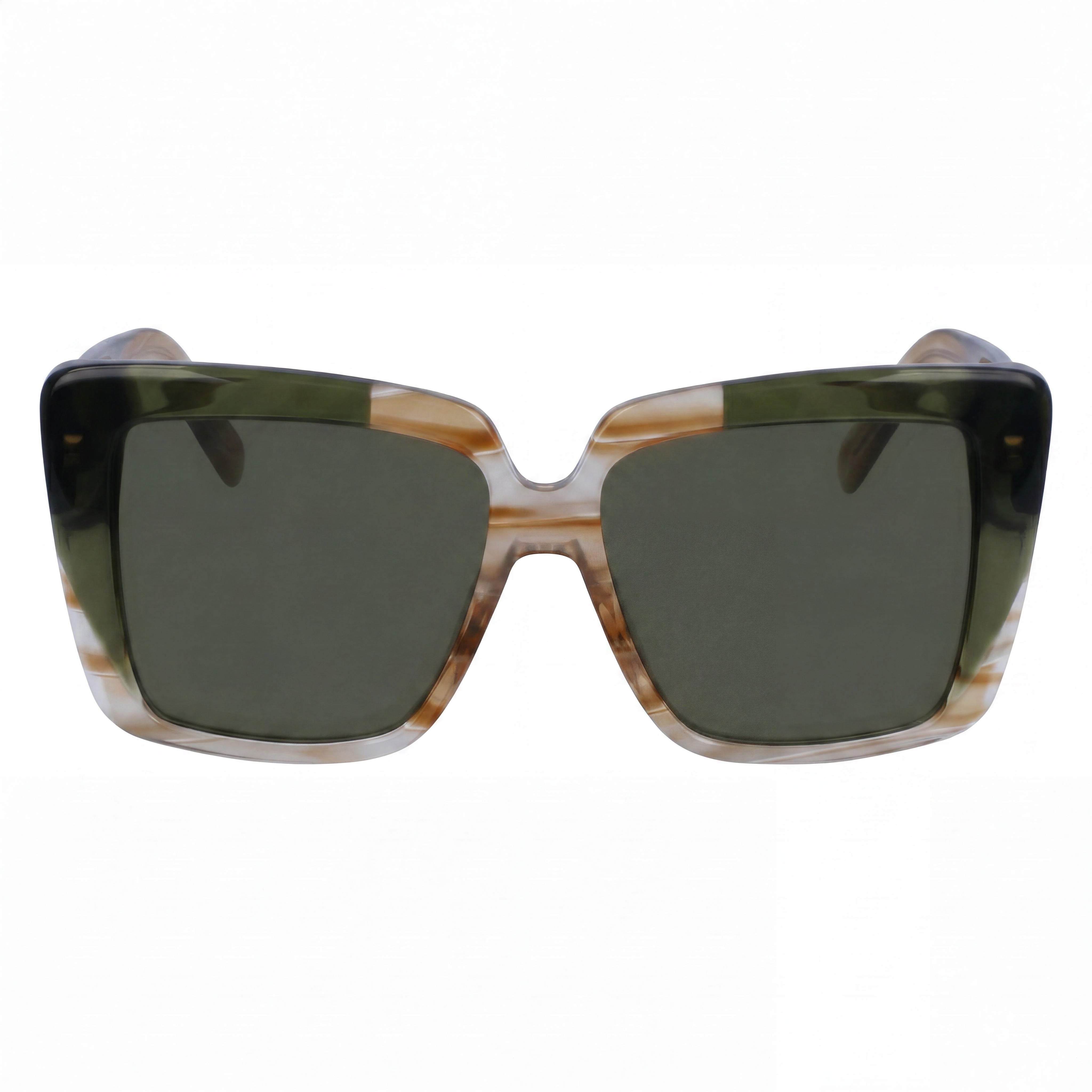 Salvatore Ferragamo Sf1060sn Men's Striped Honey/Khaki Plastic Frame UV Protection 55mm Eyewear, Photo 2