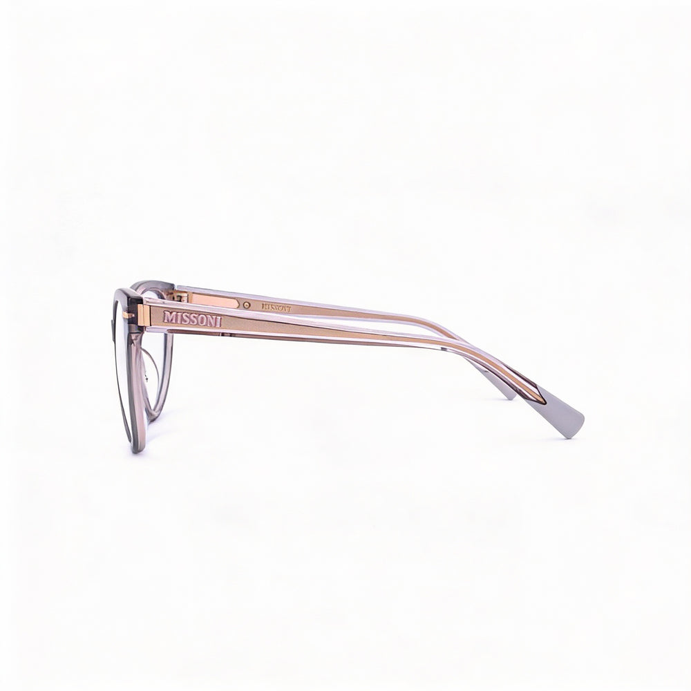 Gafas Missoni Modern de acetato para mujer, con montura y lentes en gris beige, ancho de lente de 50 mm