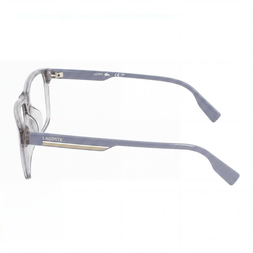 Lacoste Men's L2930LB Rectangular Injected Frame Sunglasses, Grey Frame with Grey Polycarbonate Lenses, 54mm
