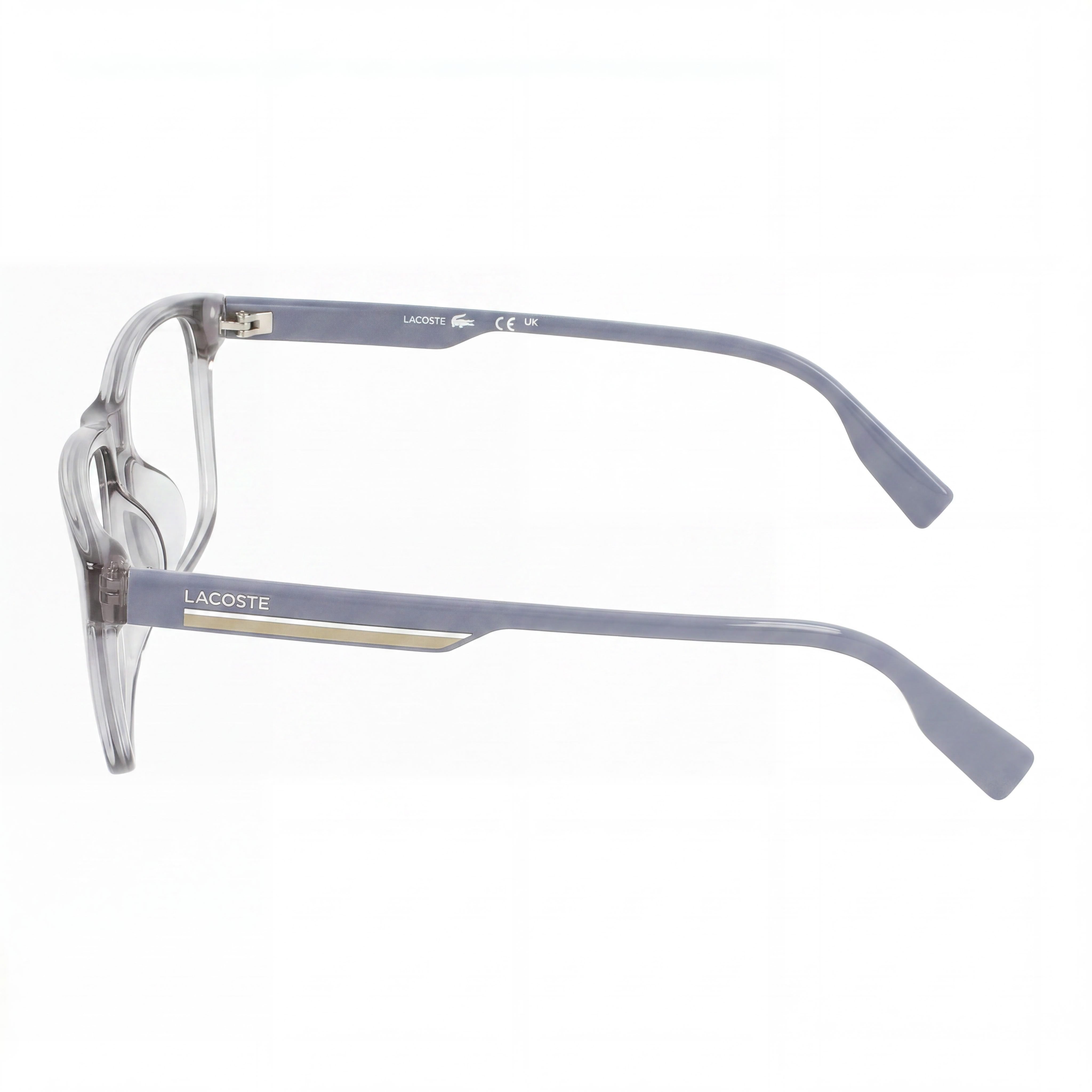 Gafas de sol rectangulares Lacoste L2930LB para hombre, montura inyectada, montura gris con lentes de policarbonato gris, 54 mm, Photo 3