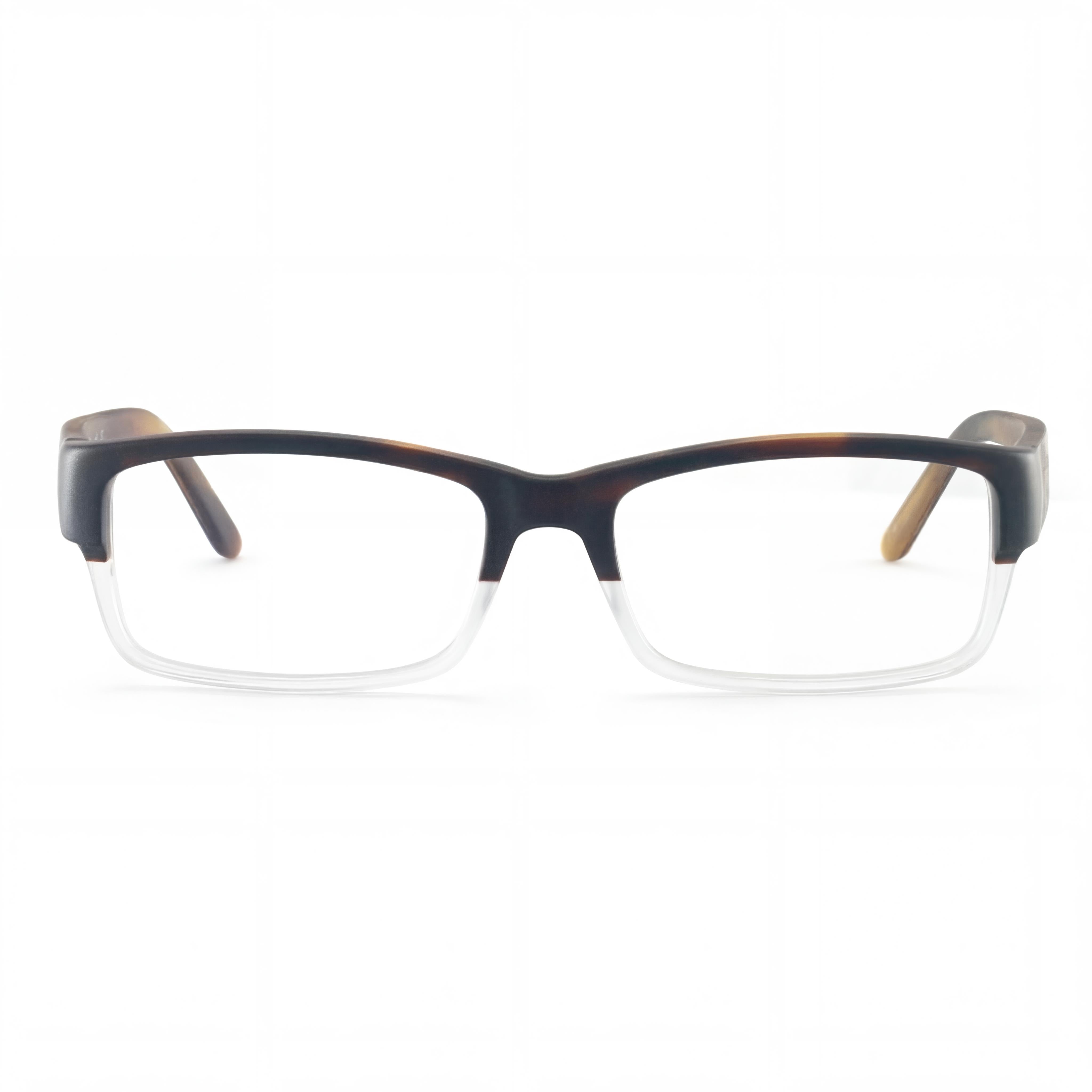 Smith Modern Men's Havana Crystal Acetate Rectangular Eyeglasses featuring a 140mm Temple Length, Photo 2