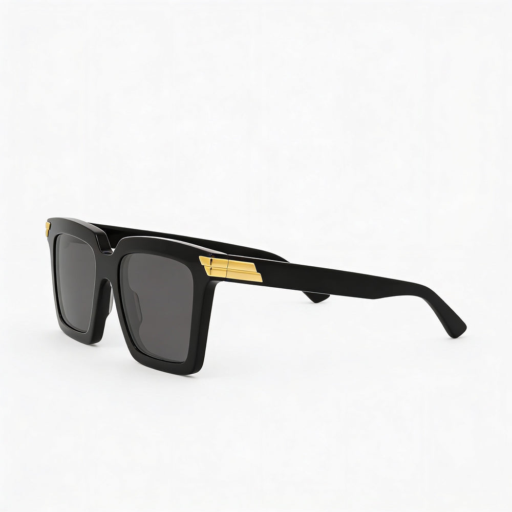 Gafas de sol Bottega Veneta Unapologetic para mujer, de acetato negro y gris, sin polarizar, con protección UV de 53 mm