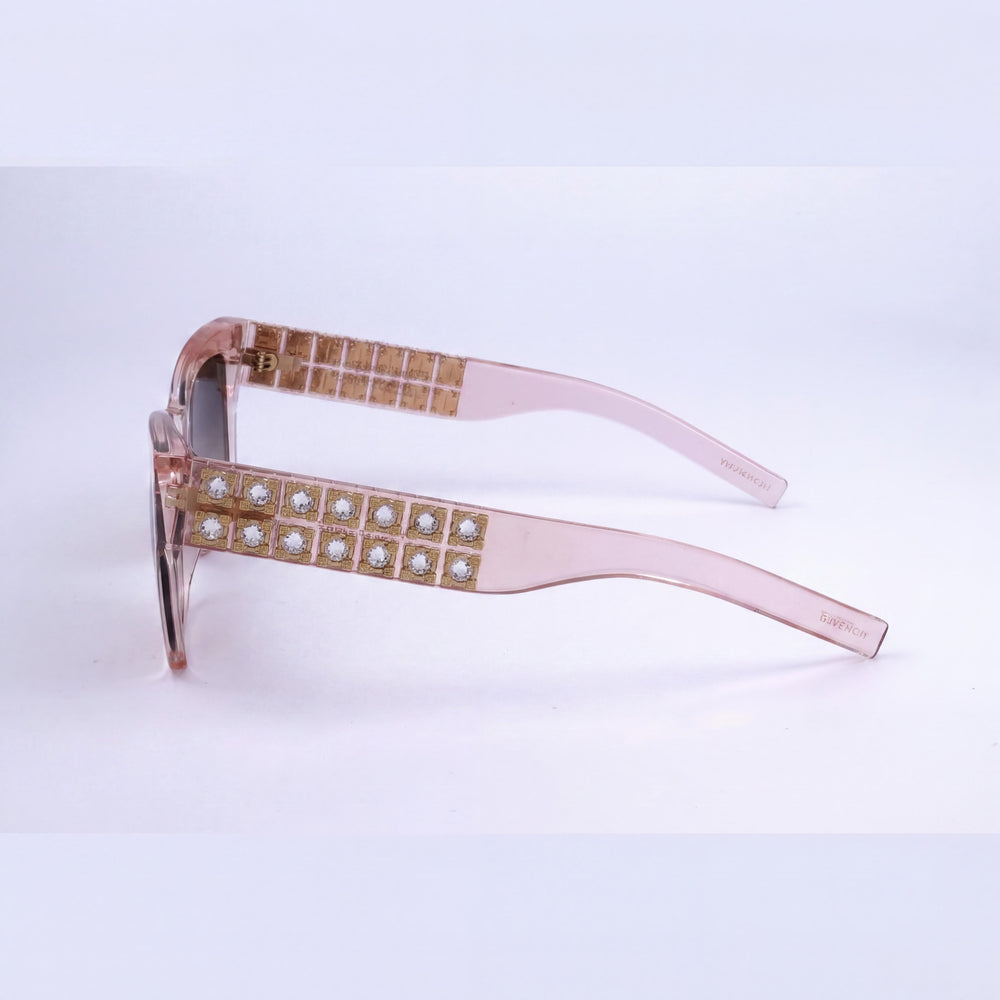 Givenchy GV40076I Women's Casual Style Shiny Pink Acetate Frame Smoke Lens Sunglasses 54/18/145