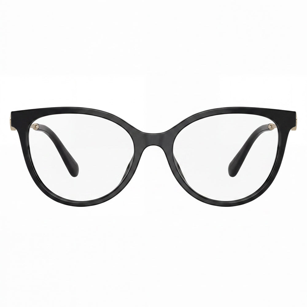 Tory Burch Miller Phantos Ty 2149u Men's Black Acetate Round Frame Eyeglasses with Clear Plastic Lenses 53mm