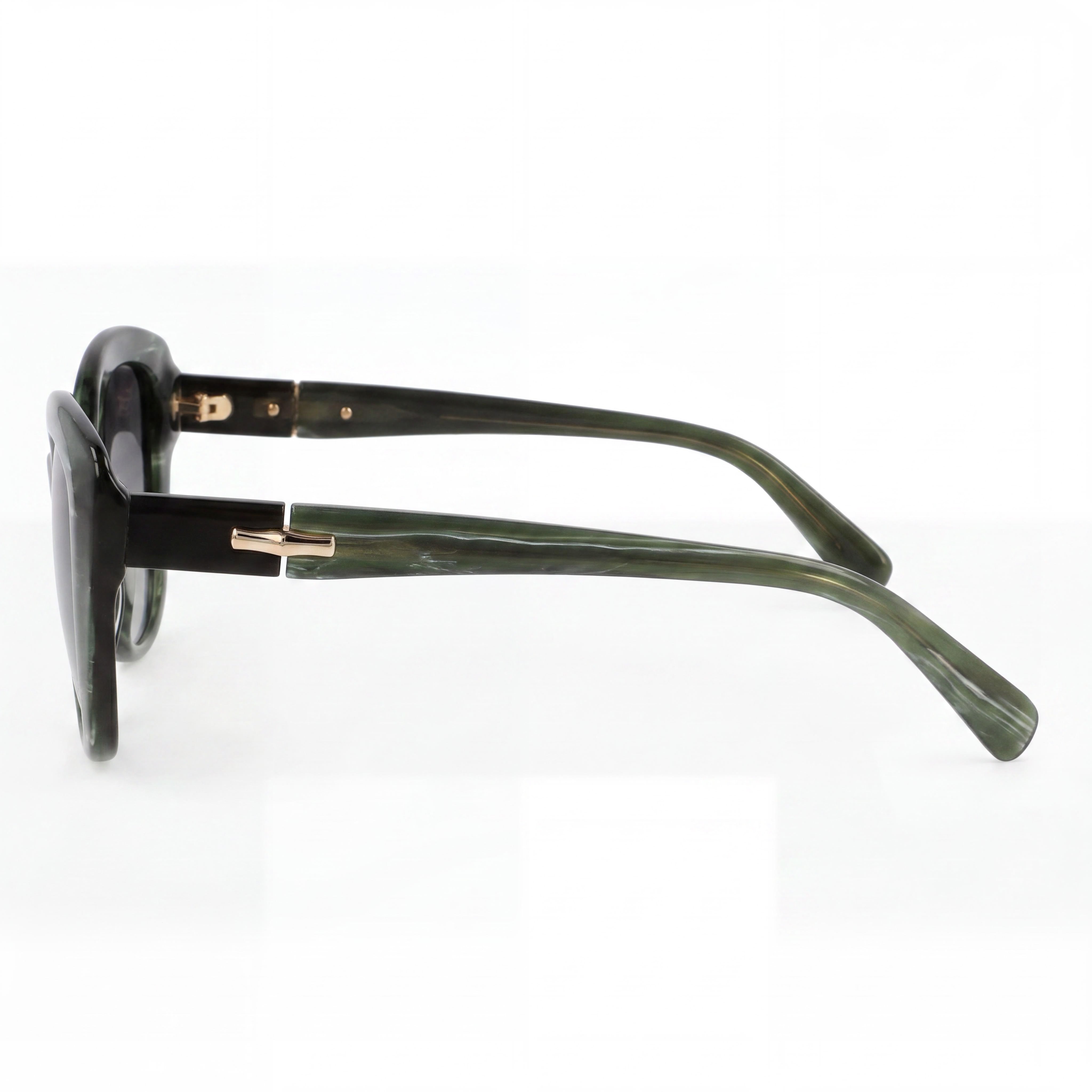 Longchamp Classic Women's Green Malachite Acetate Frame Polycarbonate Lens Non-Polarized Sunglasses 54mm, Photo 3