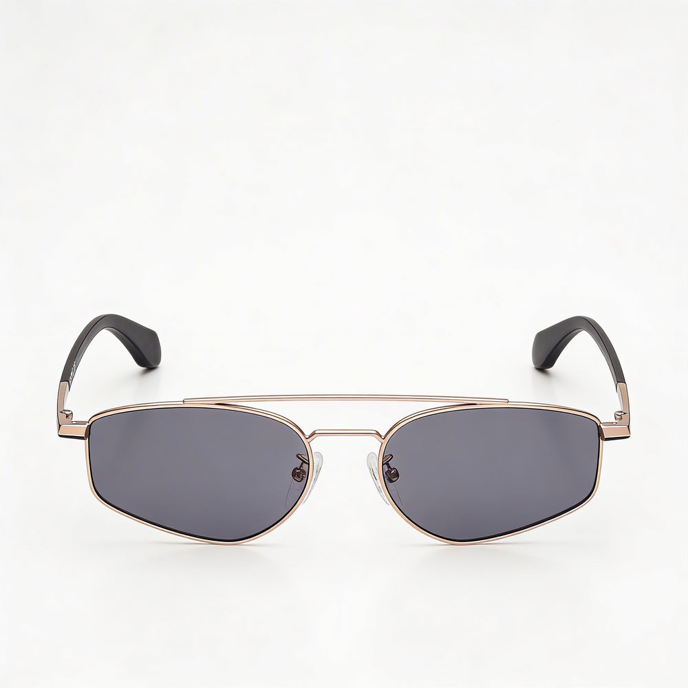 Adidas Unisex Metal Sunglasses, Gold Smoke Frame, Smoke Polycarbonate Lens, 100% UV Protective, 55mm