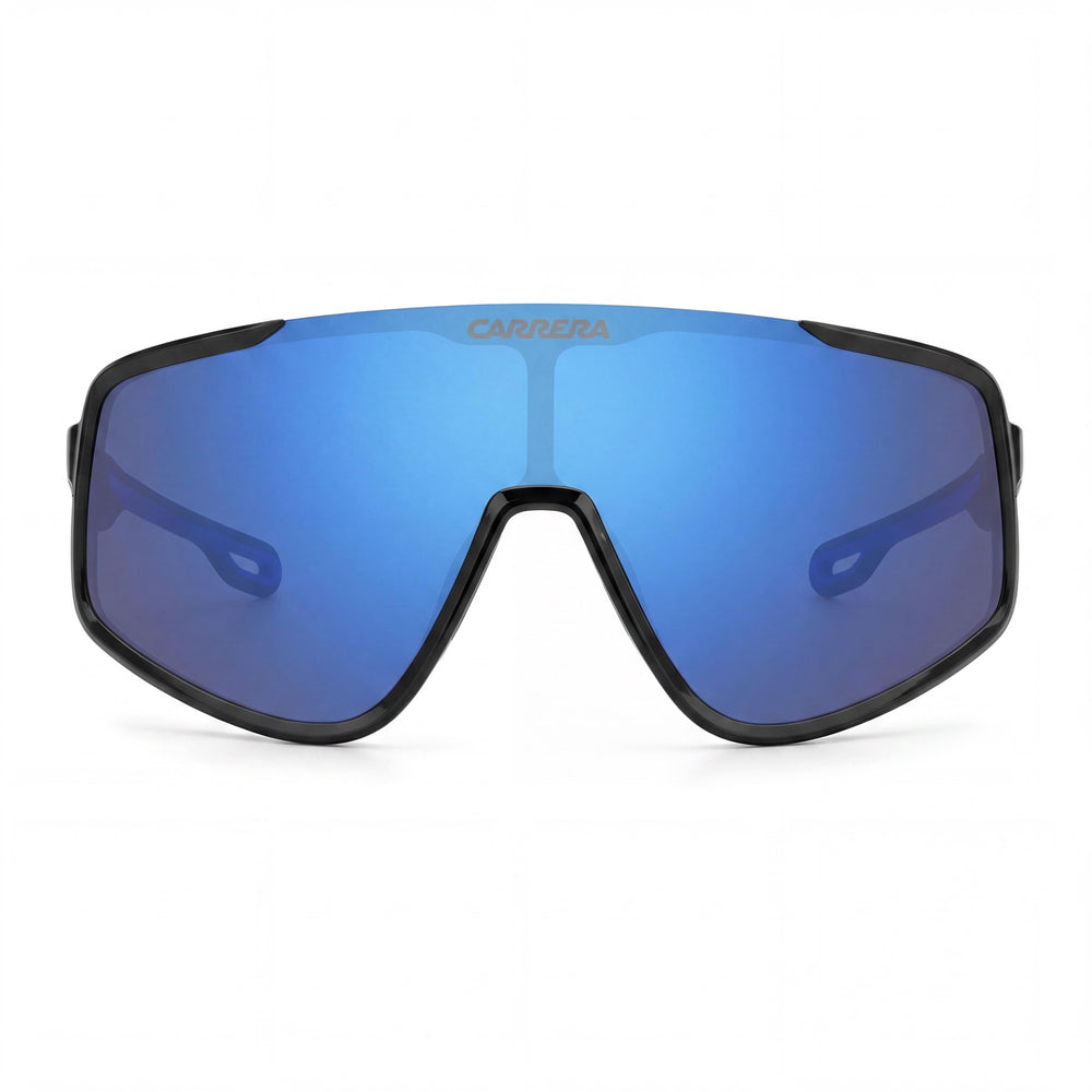 Gafas de sol Carrera Casual para hombre, negras y azules, de POLIAMIDA ECOLÓGICA, no polarizadas, azules multicapa, con protección UV de 99 mm