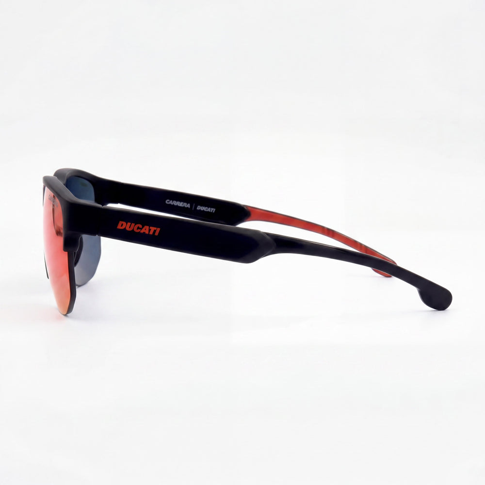 Carrera Ducati CARDUC 028/S Unisex Rectangular Acetate UV Protected Sunglasses Black Red 63mm