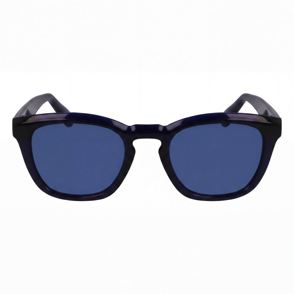 Gafas Ferragamo Sf2040se Rectangulares Transparentes Azules de Titanio UV 400 para Hombre 50-21-145
