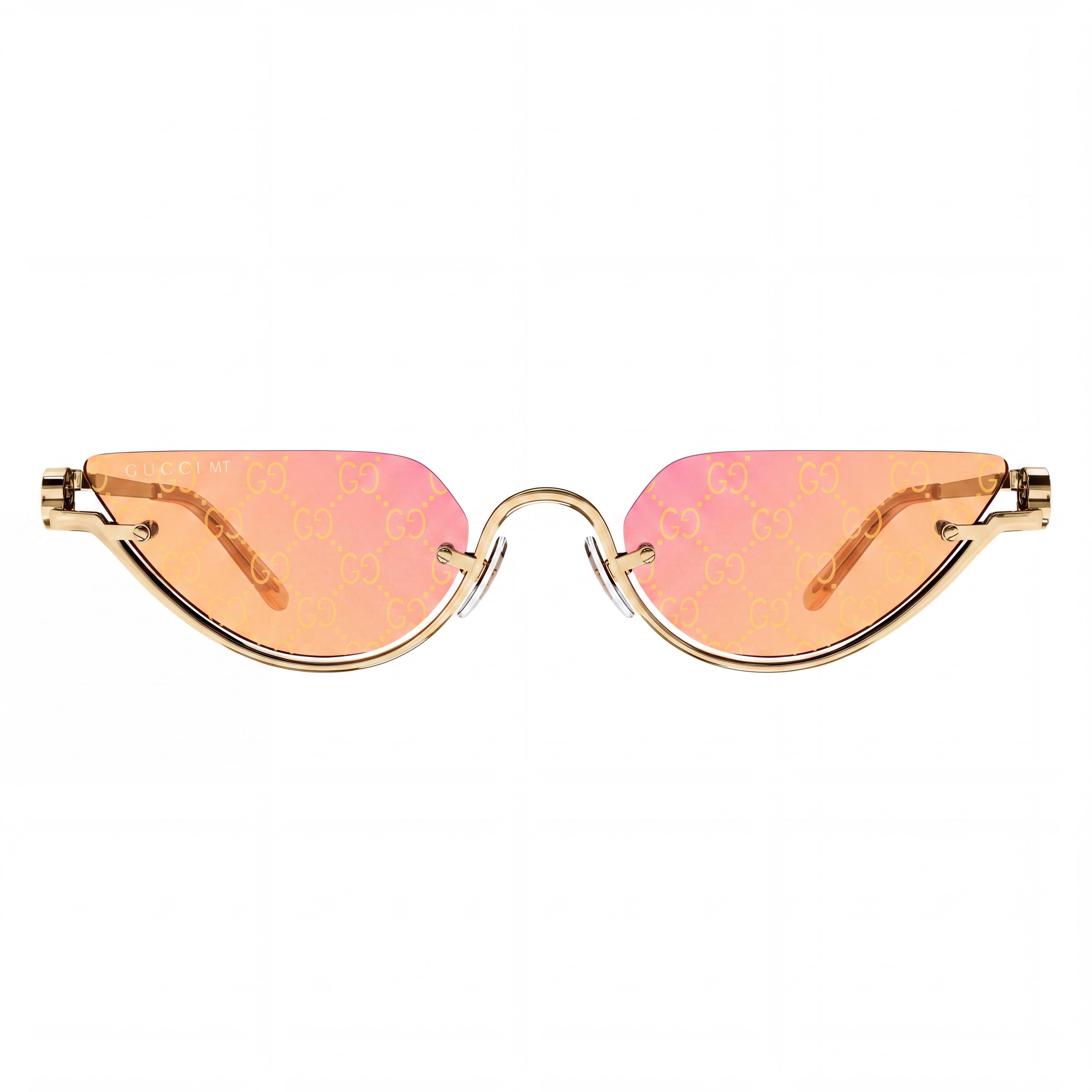 Gucci Gafas de Sol de la Colección Casual para Mujer con Montura de Acetato Dorado y Lentes de Acetato Amarillo, Talla 53-21-135mm, Photo 2
