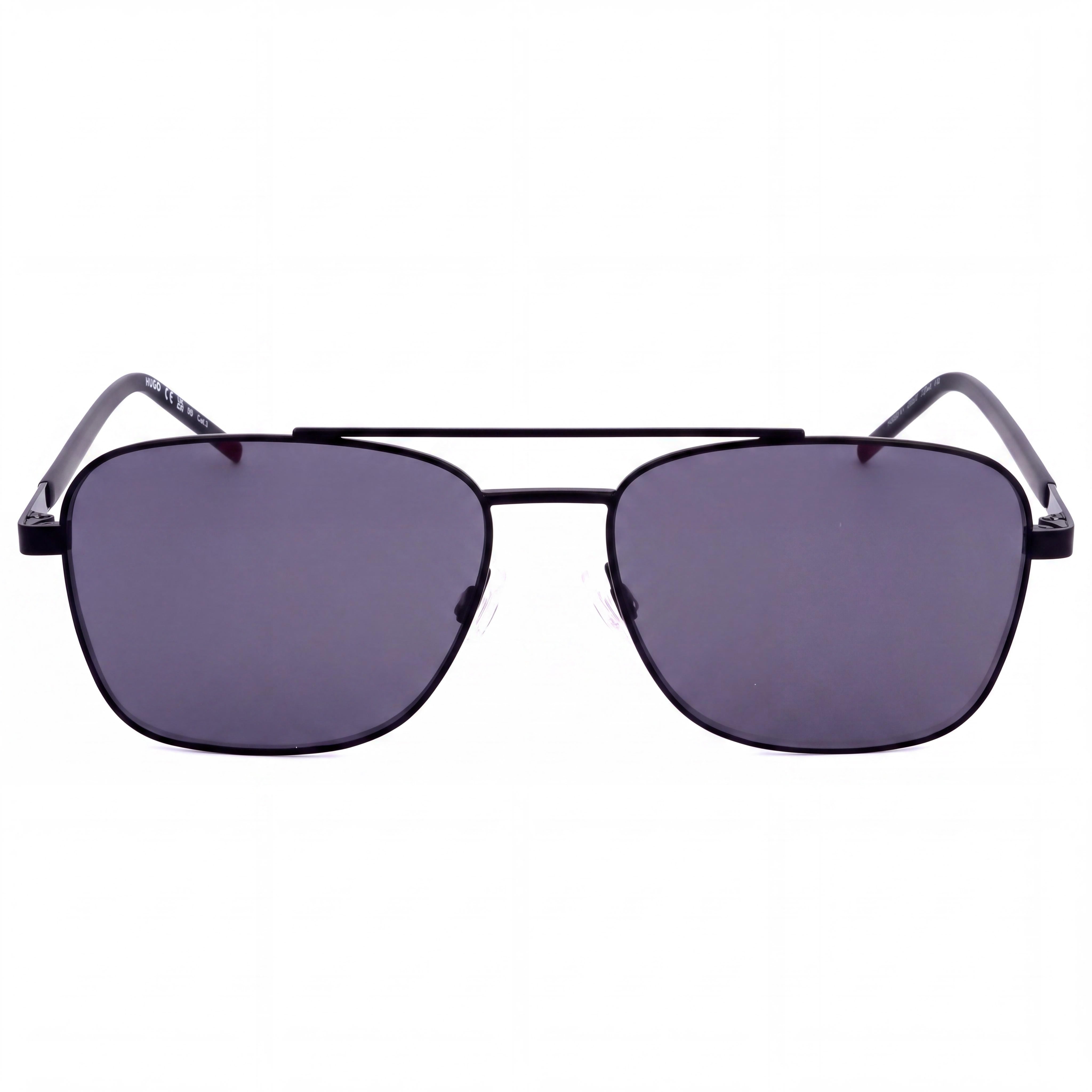 HUGO HG 1269/S Contemporary Men's Metal Matte Black Grey Frame Grey Polycarbonate UV Protection Sunglasses 57mm, Photo 2