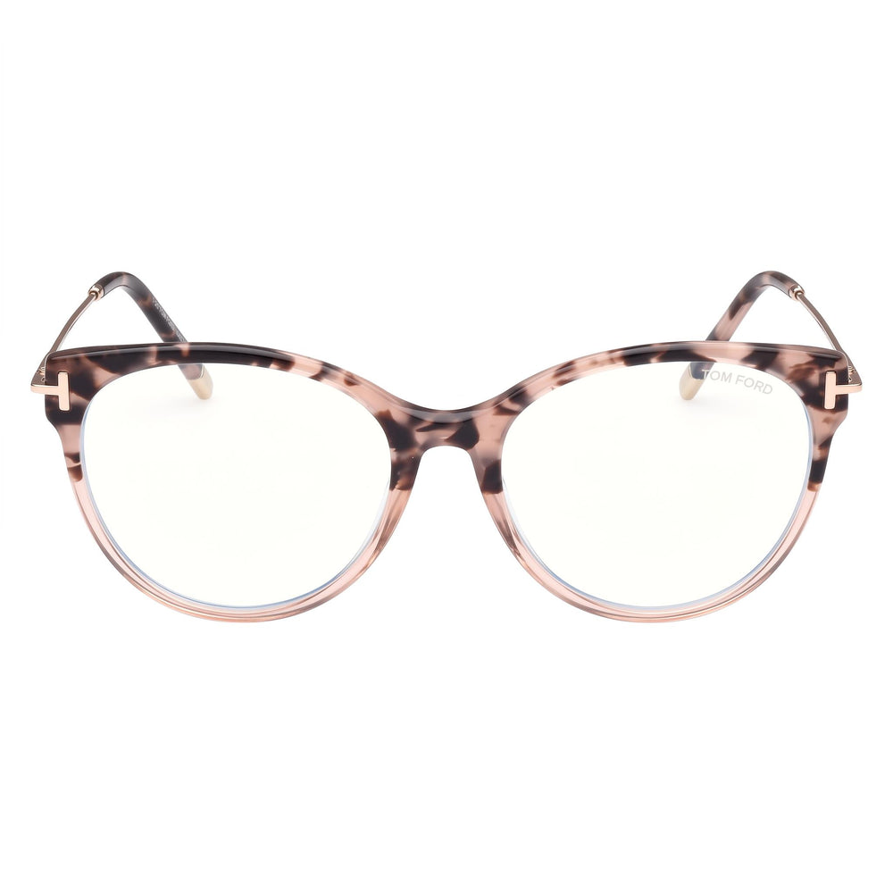 Tom Ford FT5770-B Gafas de Plástico con Bloqueo de Luz Azul para Mujer Rosa Oro Blush Havana 54mm