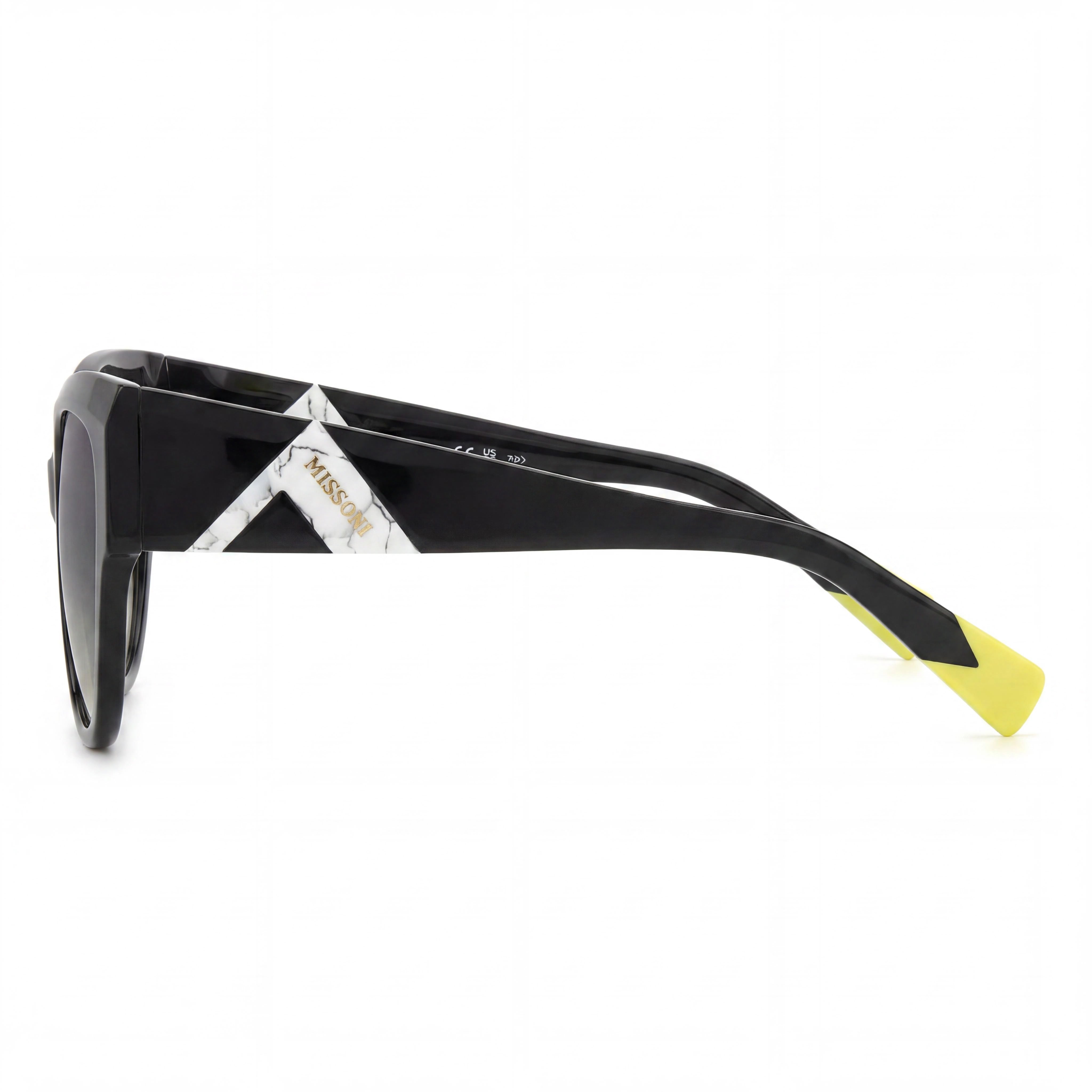 M Missoni Gafas de sol casuales para hombre de acetato negro sin polarizar de 57 mm, Photo 3