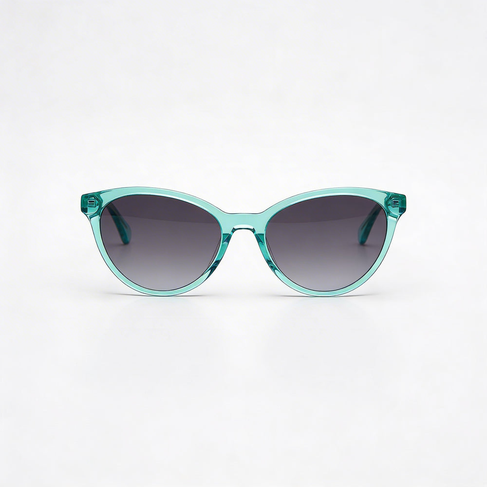 Gafas de sol Kate Spade New York Modern para mujer con montura de plástico turquesa, lente de policarbonato y protección UV 55 mm