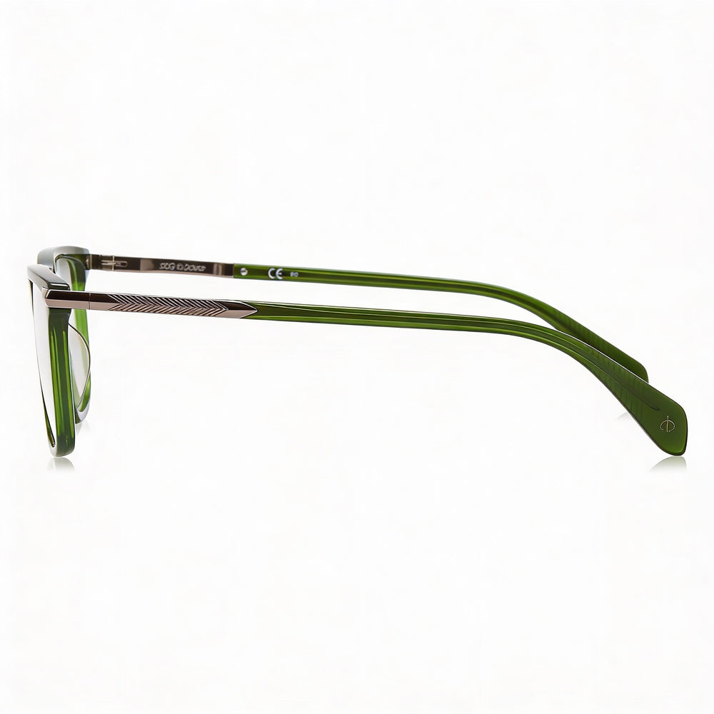 Gafas Rag & Bone Modern para mujer, de acetato verde, con lentes de policarbonato no polarizadas verdes, 53 mm