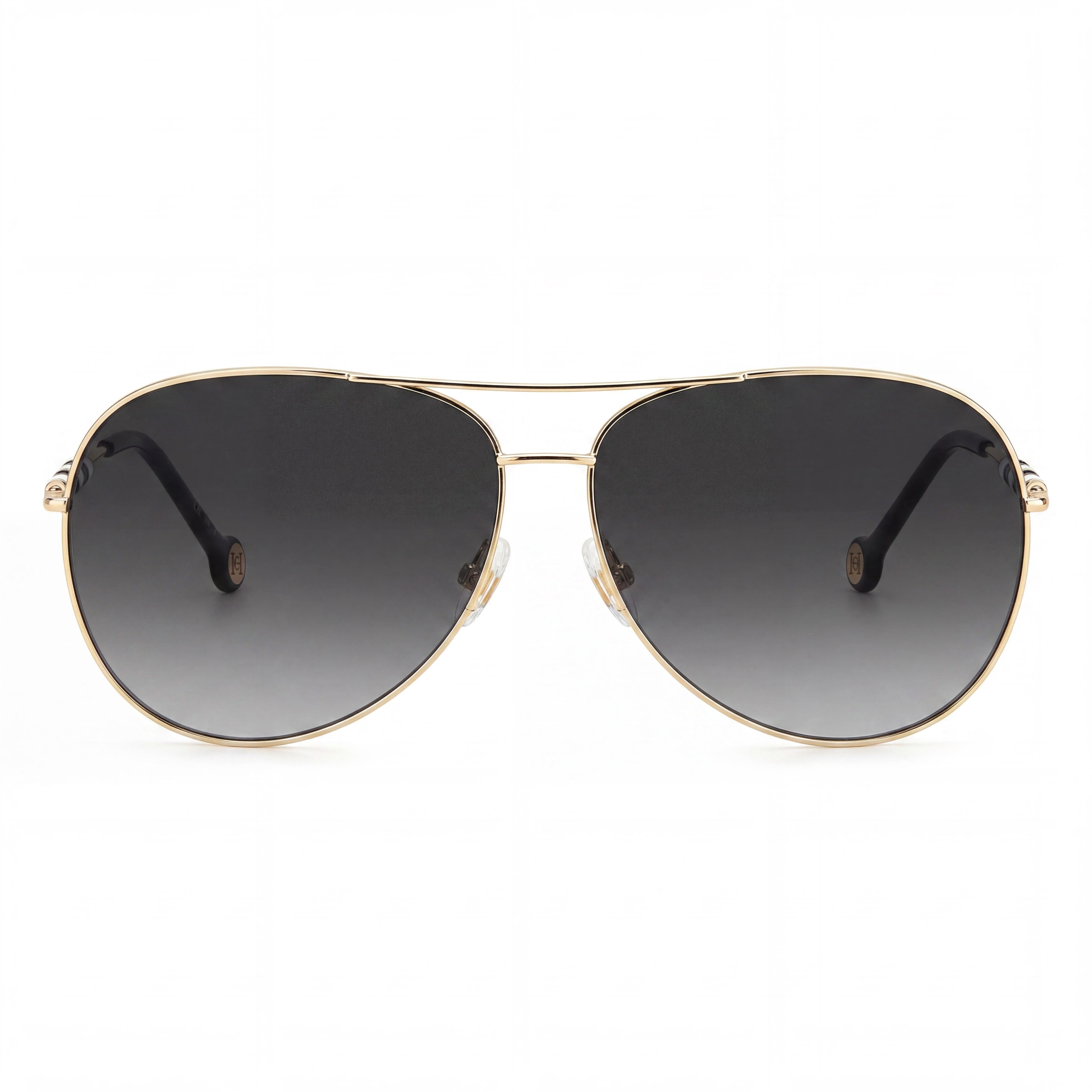 Gafas de sol Carolina Herrera Ch 0034/S para mujer, montura de acero inoxidable con degradado gris y lentes doradas, protección UV 100 %, 64 mm, Photo 2