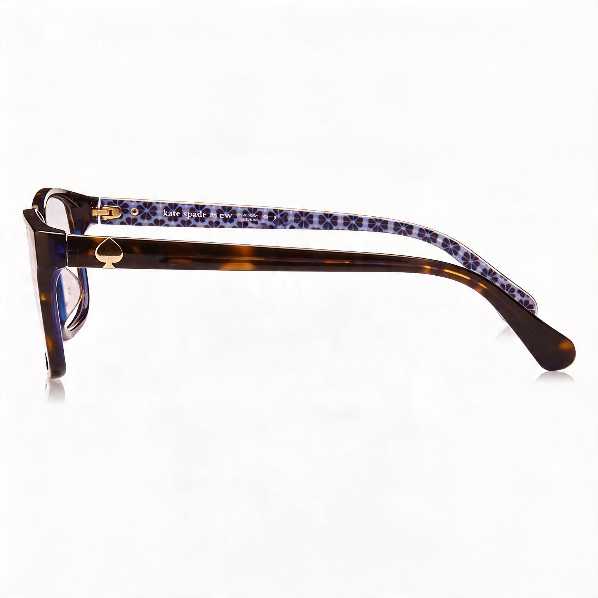 kate spade new york Montura de Gafas Rectangulares de Hombre Acero Inoxidable Habana Azul 53mm, Photo 3