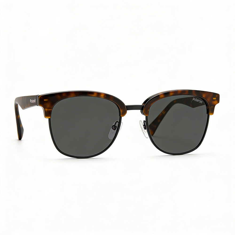 Polaroid PLD 2114/S/X Unisex Square Havana Black Stainless Steel UV Protection Sunglasses 53mm