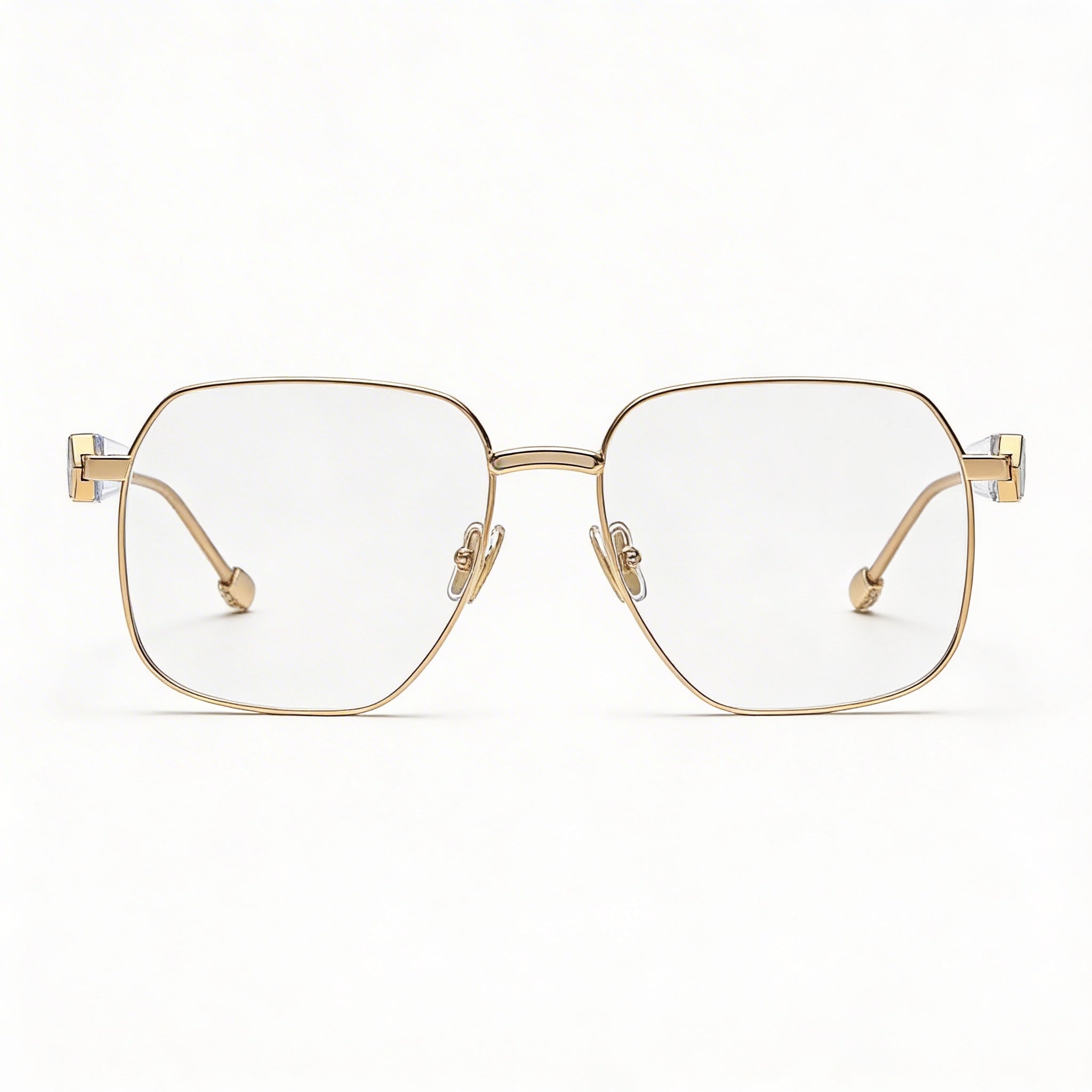 Philipp Plein Vpp126s Women's Shiny Rose Gold with Beige Parts Stainless Steel Frame Eyeglasses 57mm, Photo 2