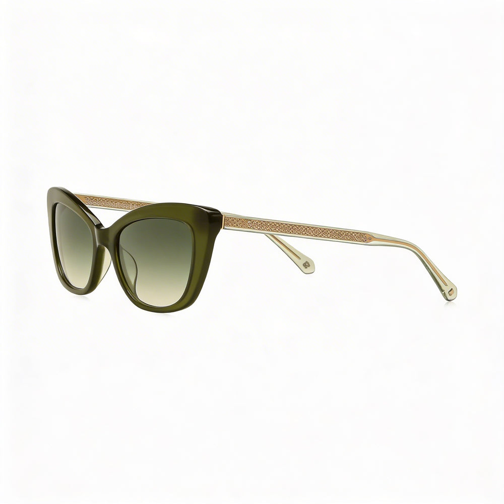 kate spade new york Contemporary Women's Sunglasses with Green Acetate Frame and UV Protected Lenses 54mm