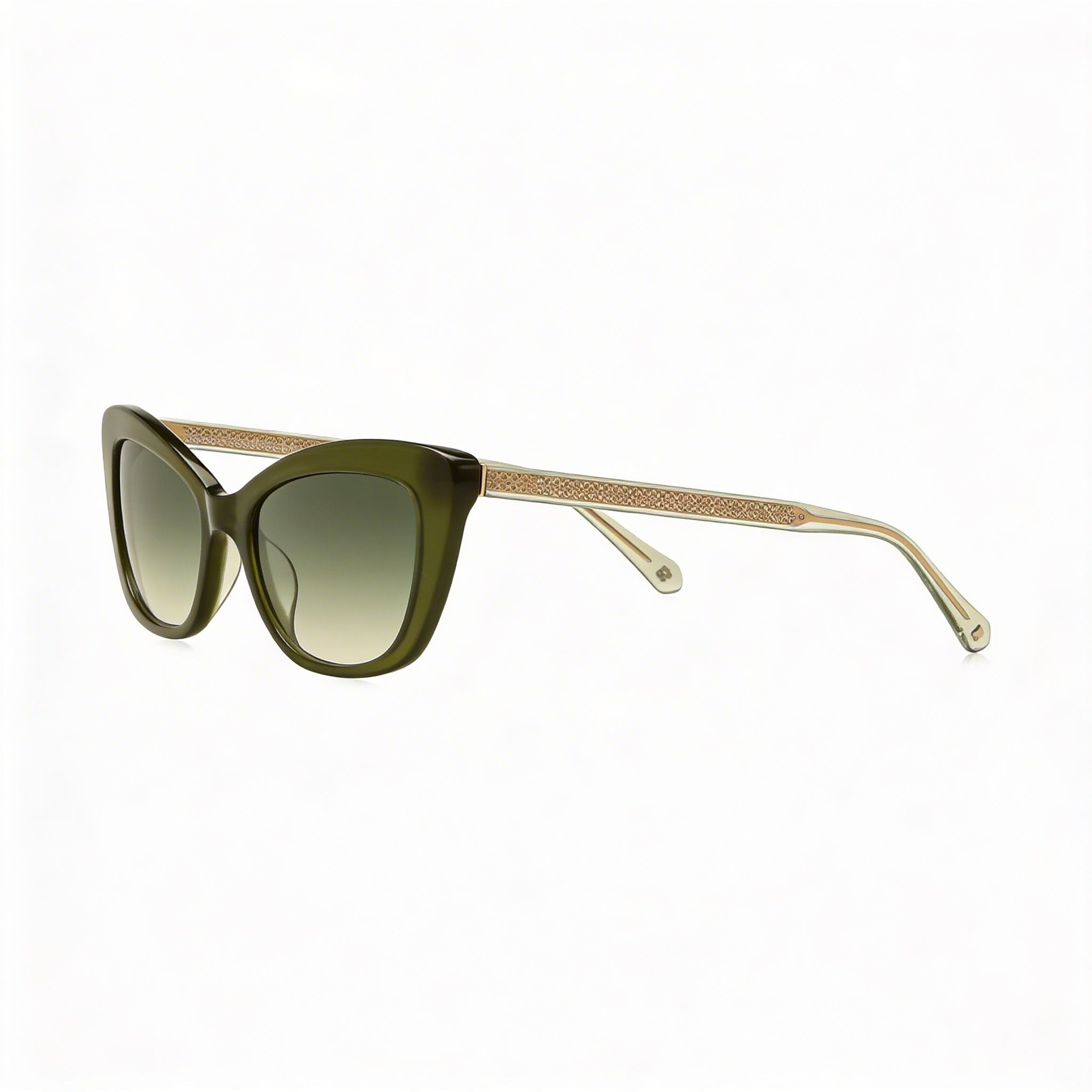 kate spade new york Contemporary Women's Sunglasses with Green Acetate Frame and UV Protected Lenses 54mm, Photo 3