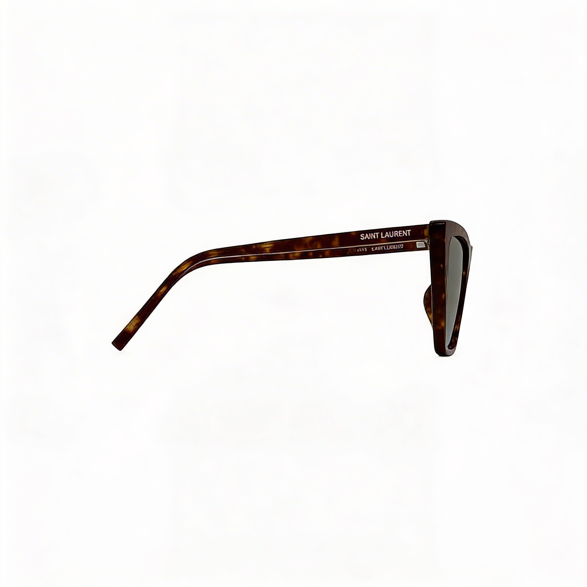 Gafas de sol Saint Laurent para mujer, color gris habana, con montura beige, lentes plateadas polarizadas y protección UV, 54 mm, Photo 3