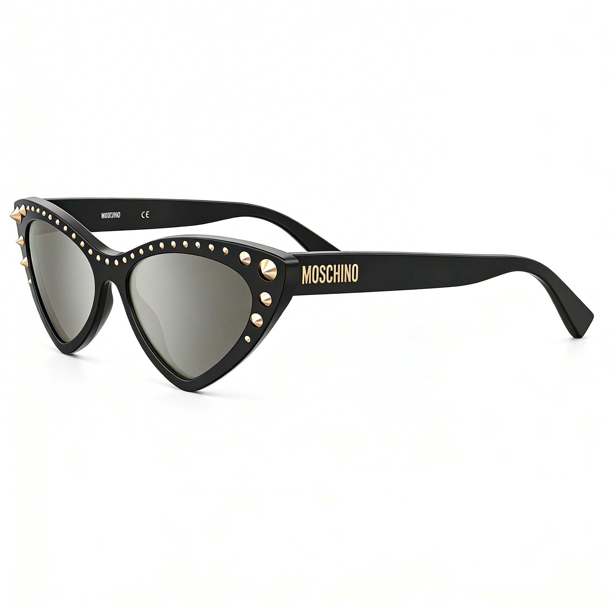 Moschino Classic Unisex Cateye Tortoise Frame Black Grey Dark Blue Shaded Lenses UV Protection Non-Polarized 53mm, Photo 3