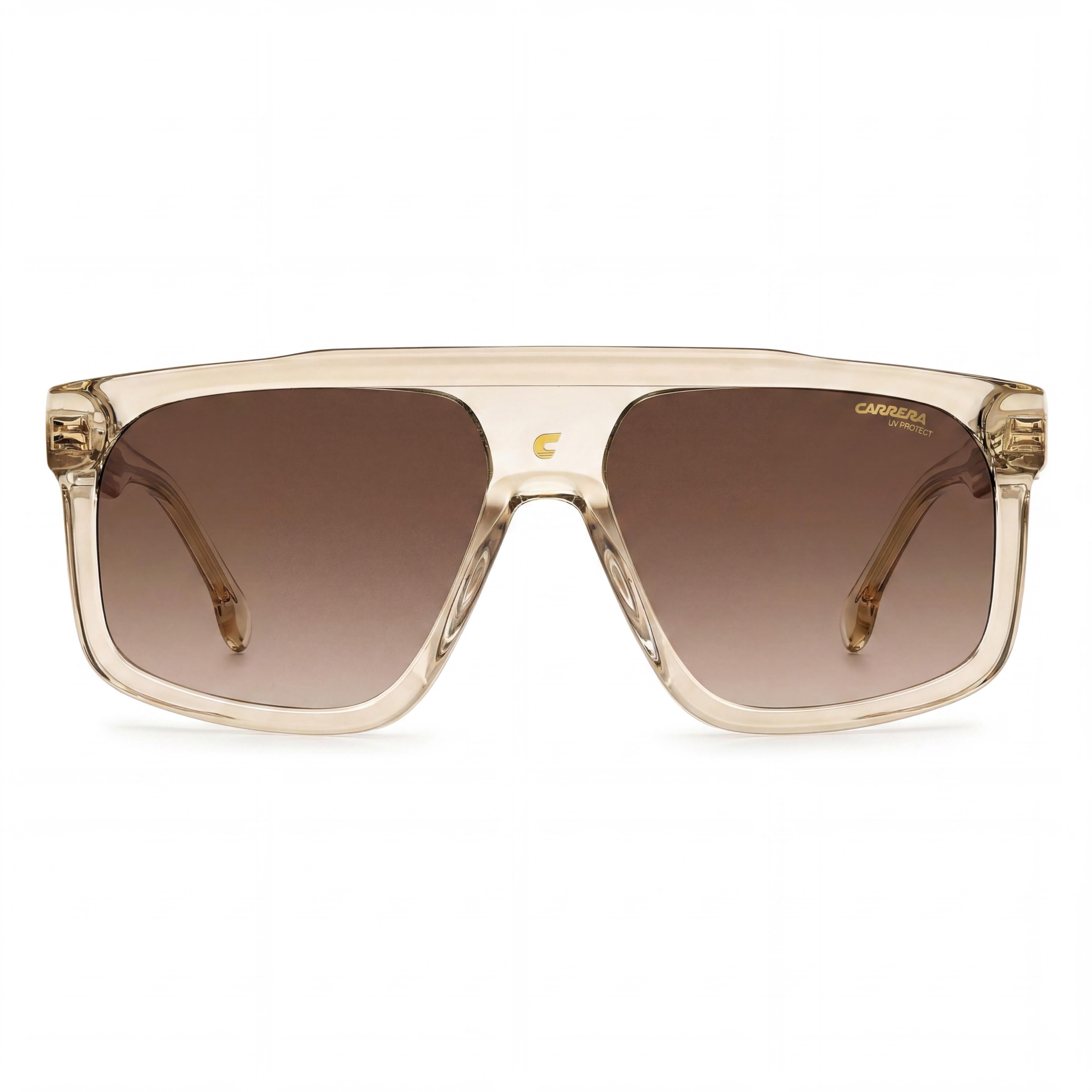 Carrera Contemporary 1061/S Unisex Acetate Sunglasses Beige Frame Brown Shaded Lenses UV Protection 59mm, Photo 2