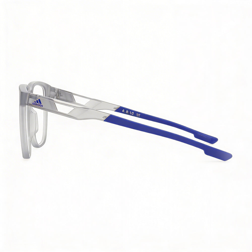 Gafas Adidas redondas para hombre con montura de plástico gris y lentes de plástico transparente, tamaño 58-14-145