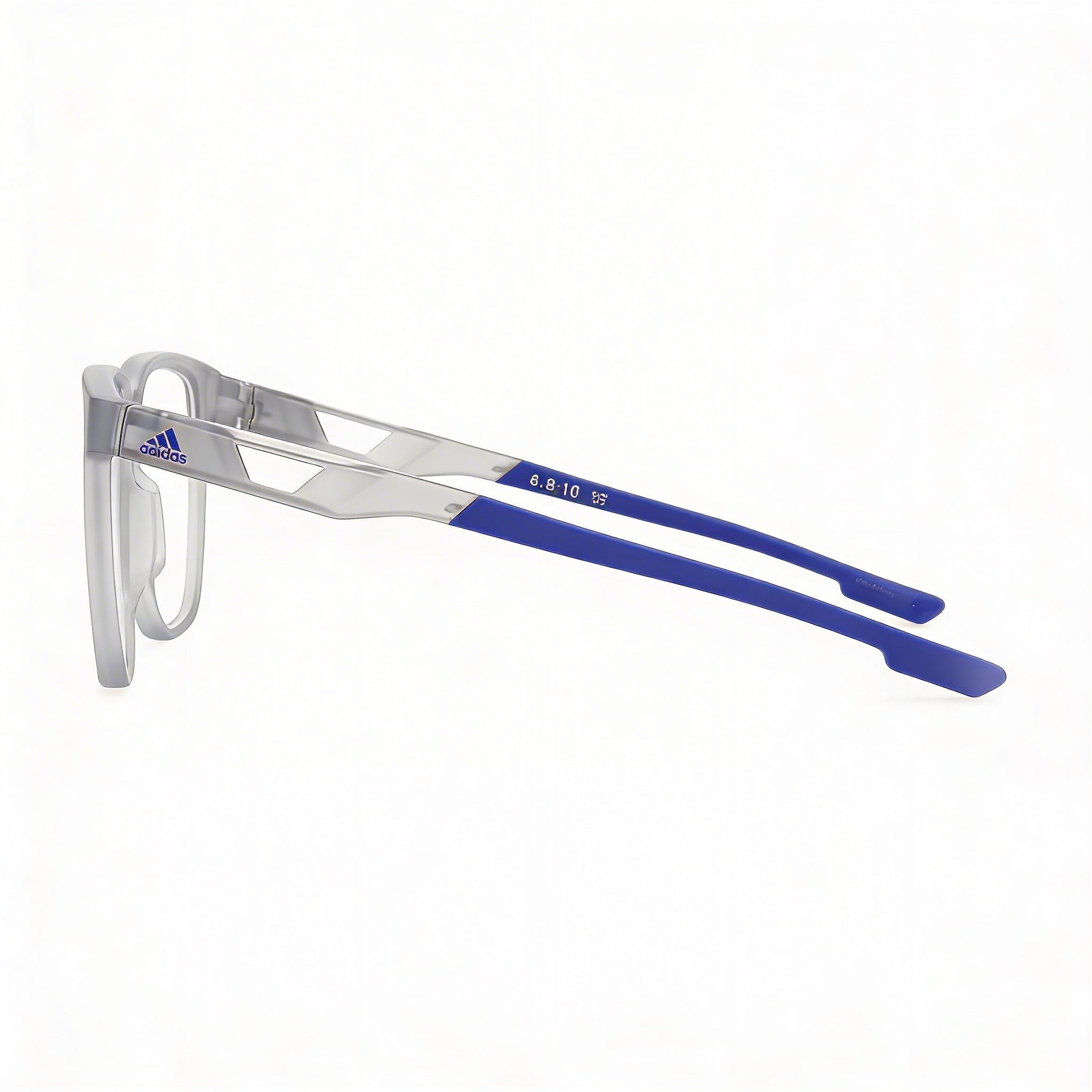 Gafas Adidas redondas para hombre con montura de plástico gris y lentes de plástico transparente, tamaño 58-14-145, Photo 3