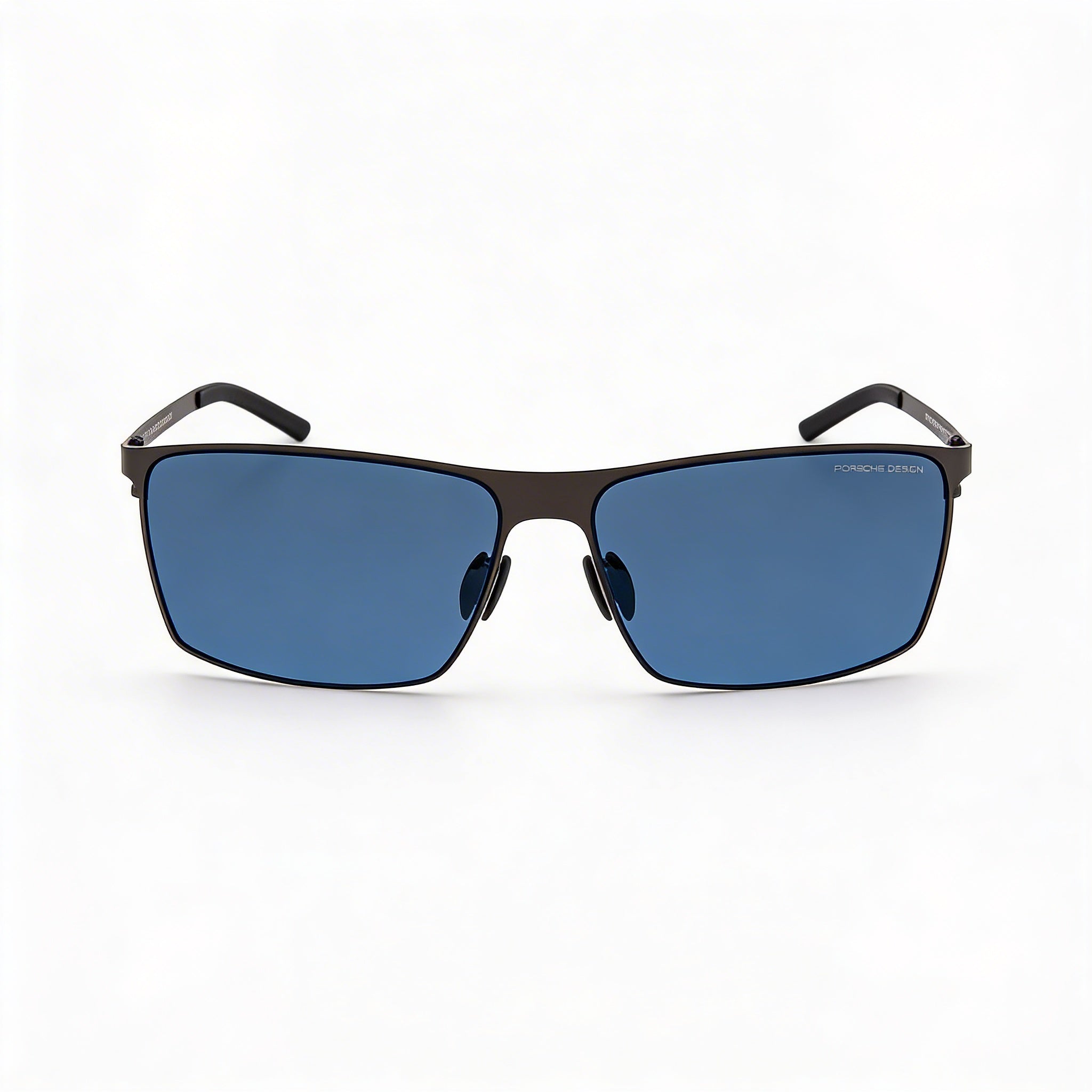 Gafas modernas Porsche Design para hombre, montura Gun, lentes azules no polarizadas, 64 mm, protección UV, Photo 2