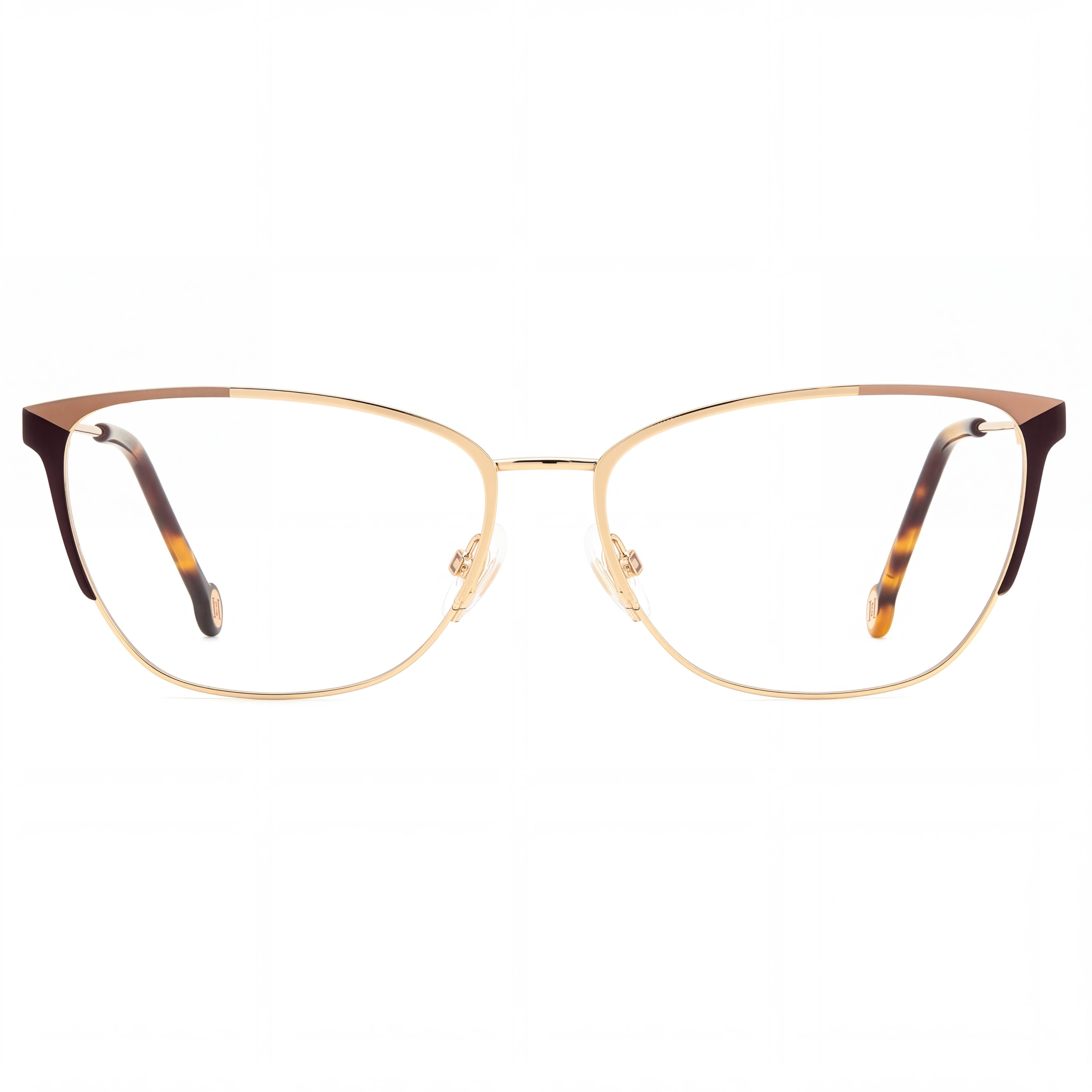 Carolina Herrera Her 0116 Women's Casual Style Eyewear with Gold Brown Alloy Steel Frame, 57mm, Photo 2