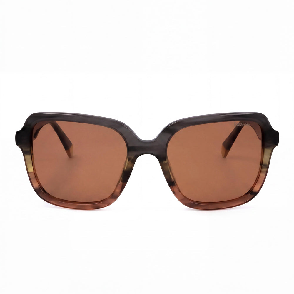 Gafas de sol polarizadas de plástico Polaroid Pld 4095/S/X para mujer con protección UV, armazón gris naranja, lentes cobrizas, 53mm