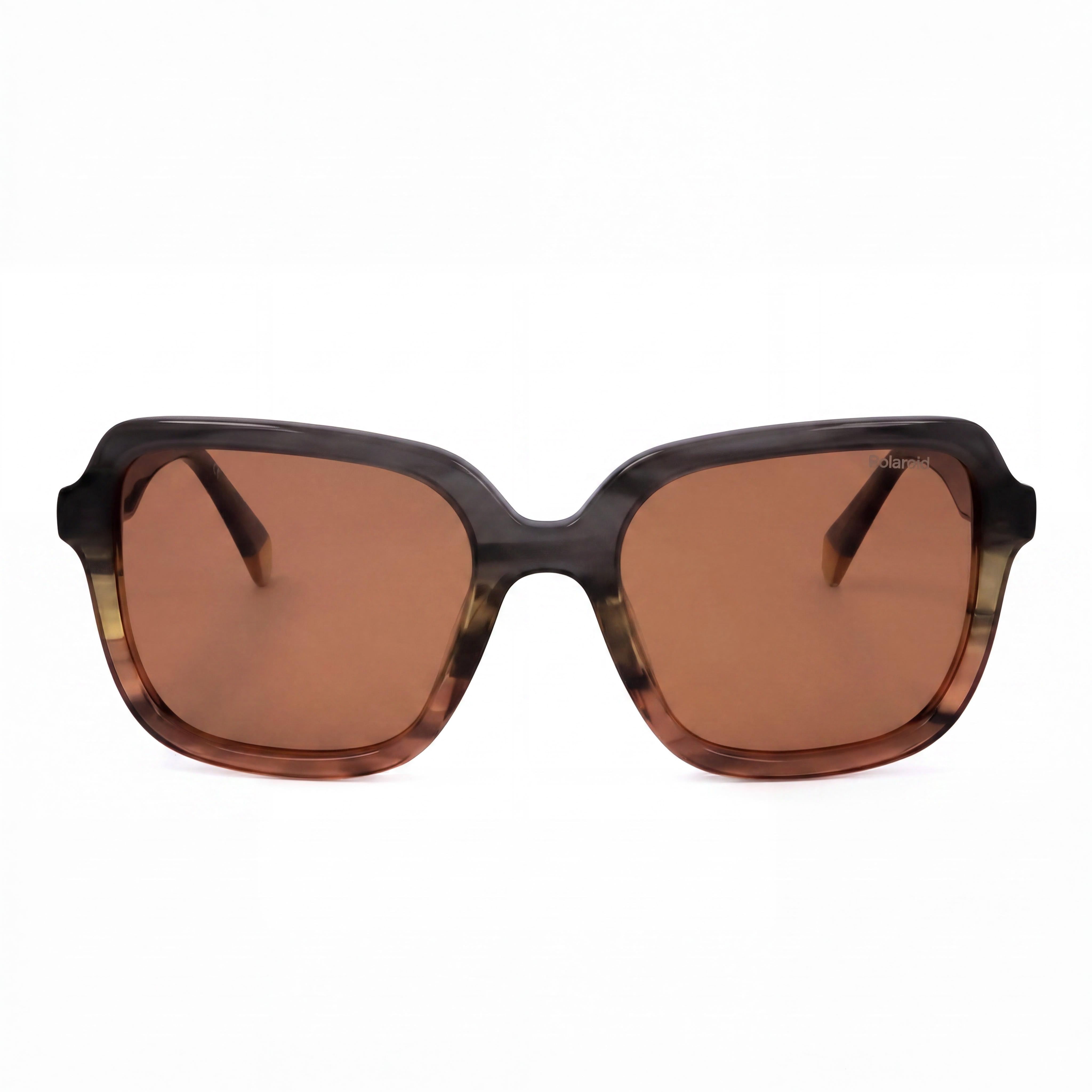 Polaroid Pld 4095/S/X Women's Polarized UV Protection Plastic Sunglasses, Gray Orange Frame, Copper Lenses, 53mm, Photo 2