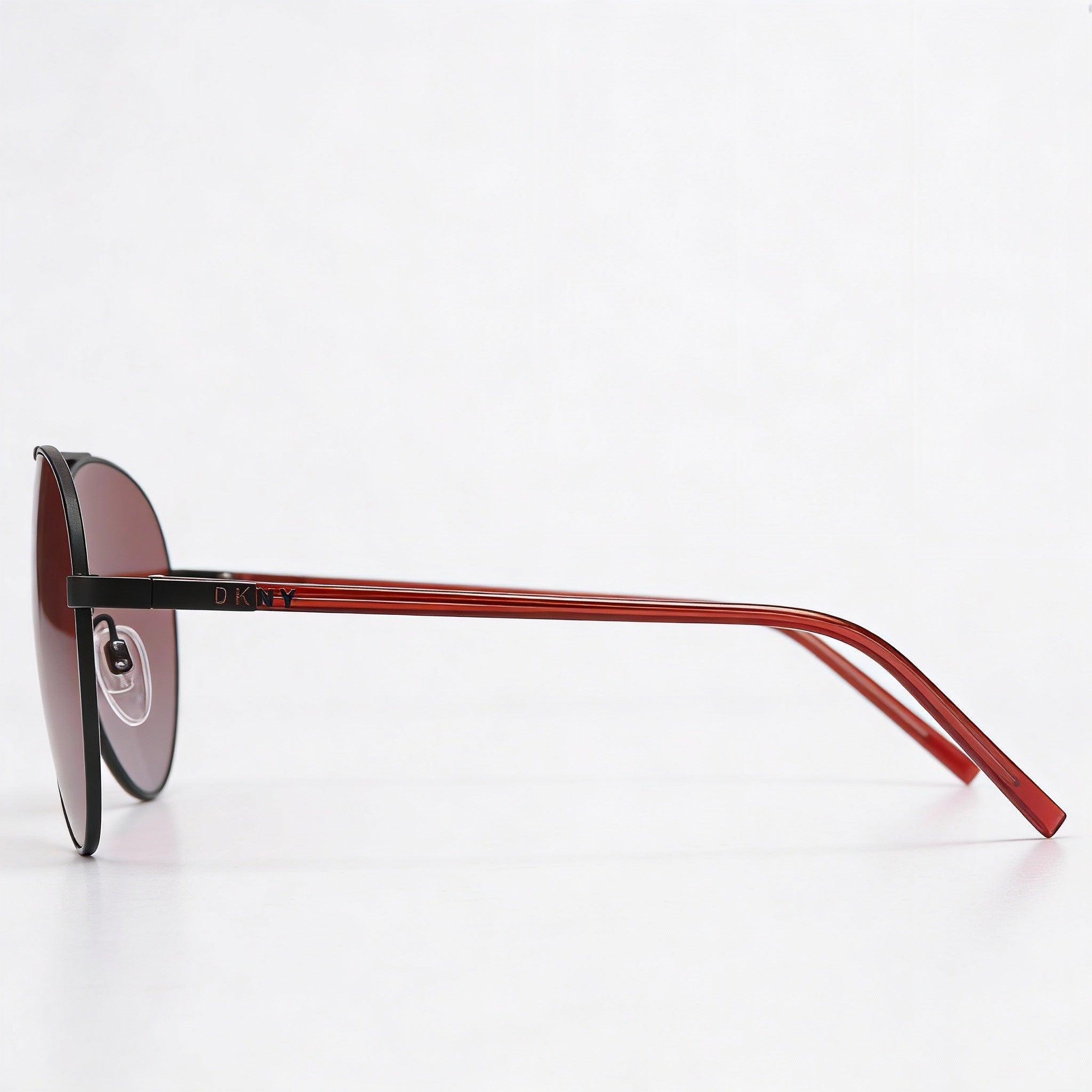 DKNY Dk304s Women's Sunglasses with Red Metal Frame and Red To Smoke Gradient Polycarbonate Lenses, 59mm Lens Width, Photo 3