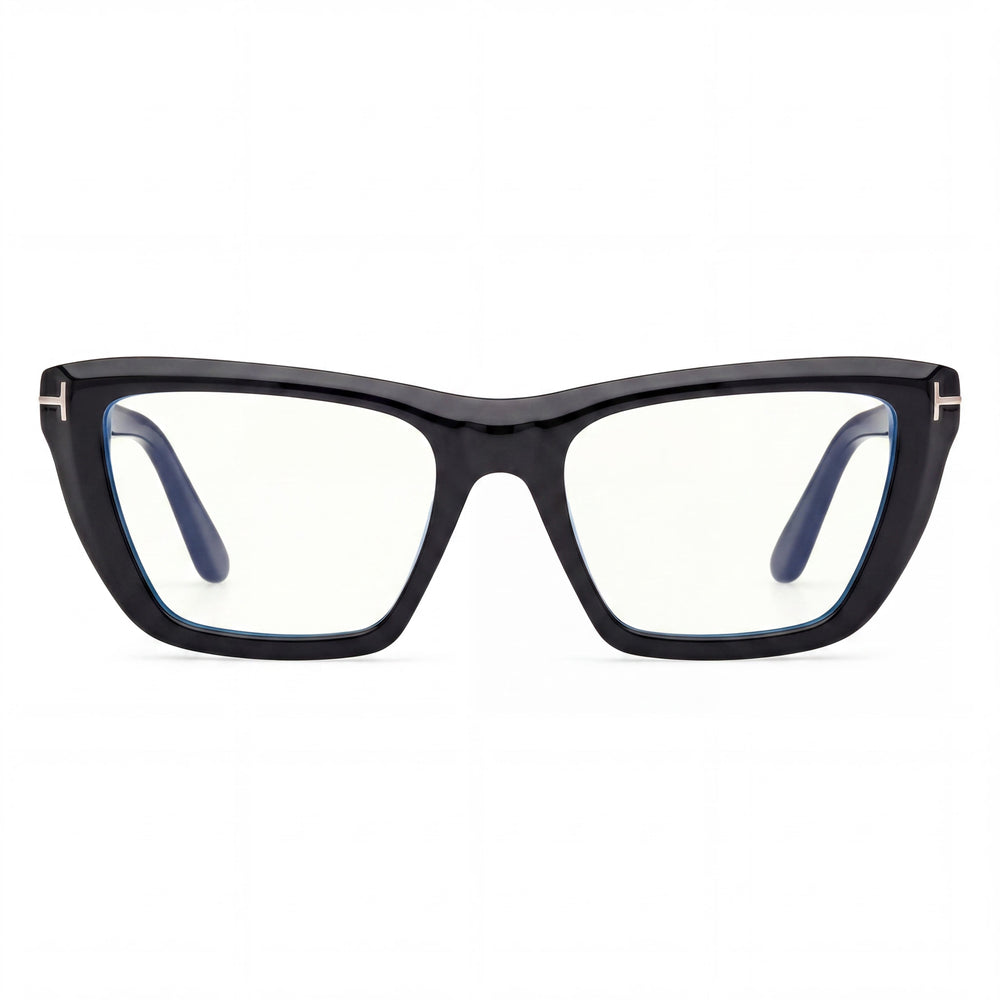 Marcolin Classic FT6047-B Unisex Shiny Black Blue Filter Plastic Non-Polarized with Multicolor Polycarbonate Lenses 54mm