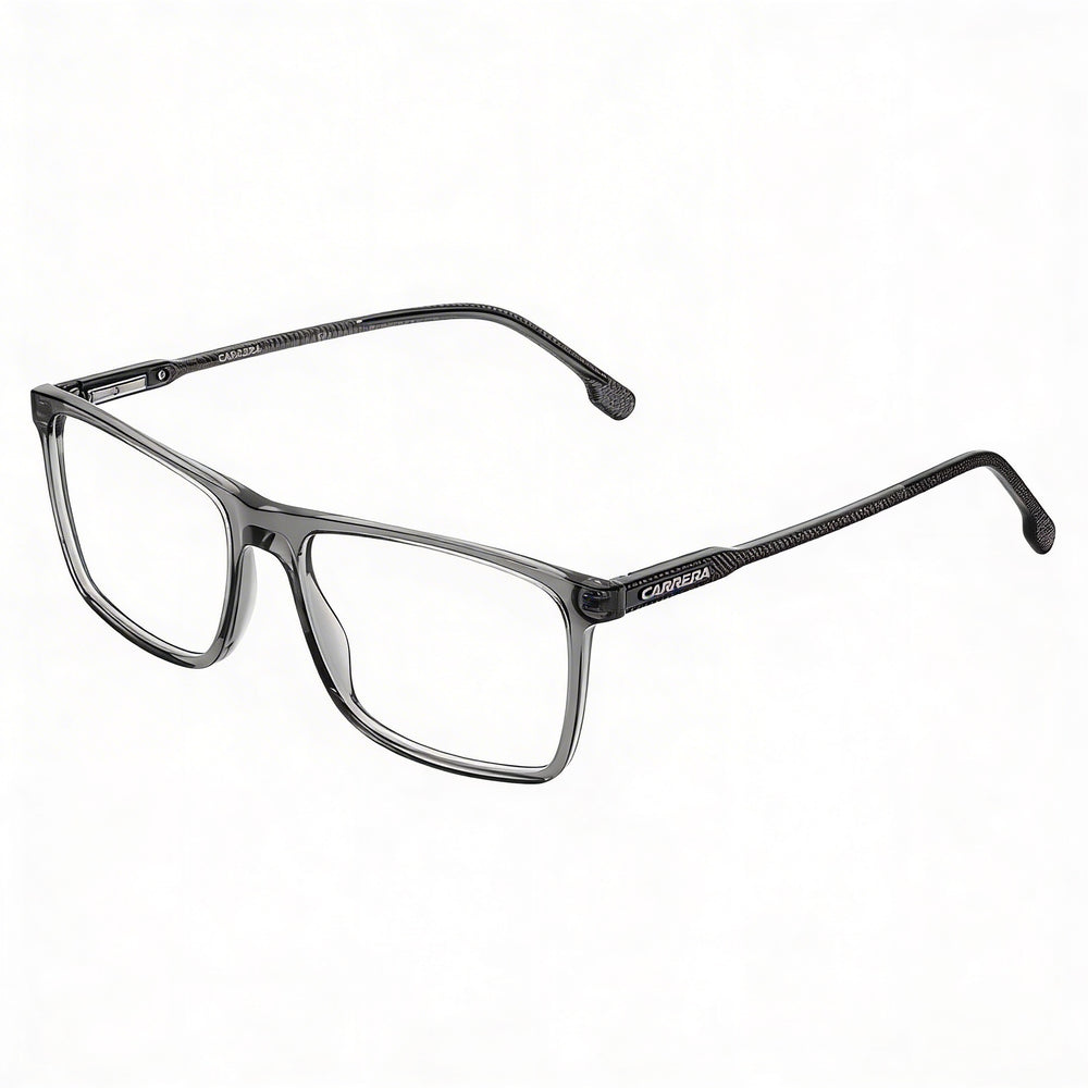 Gafas de vista Carrera Modern unisex con montura de acetato en gris transparente y lentes de policarbonato gris, 54 mm