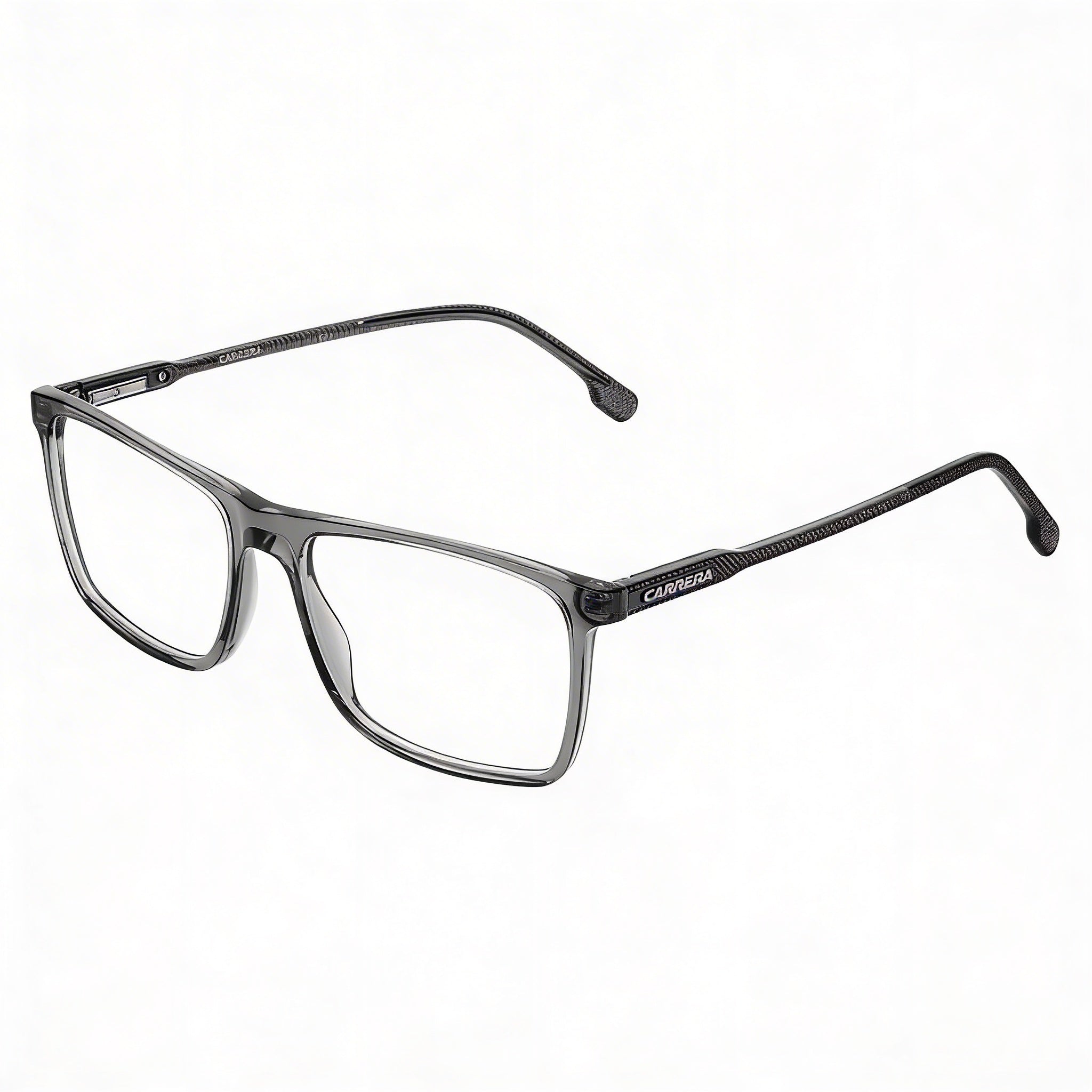 Carrera Modern Unisex Acetate Frame Eyeglasses in Transparent Grey with Polycarbonate Grey Lenses, 54mm, Photo 3