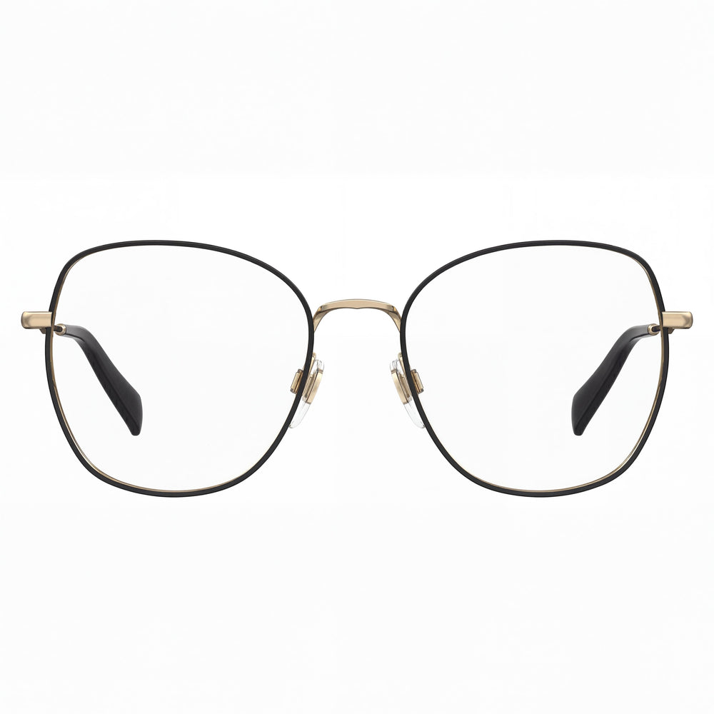 Gafas graduadas Levi's Lv 5023 de acero inoxidable negro para mujer, montura completa, de gran tamaño, de 52 mm