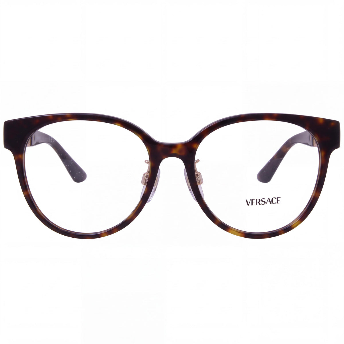Versace VE3302D Women's Oval Full Rim Plastic Asian Fit Eyeglasses, Havana Clear Non- , 54/17/140, Photo 2