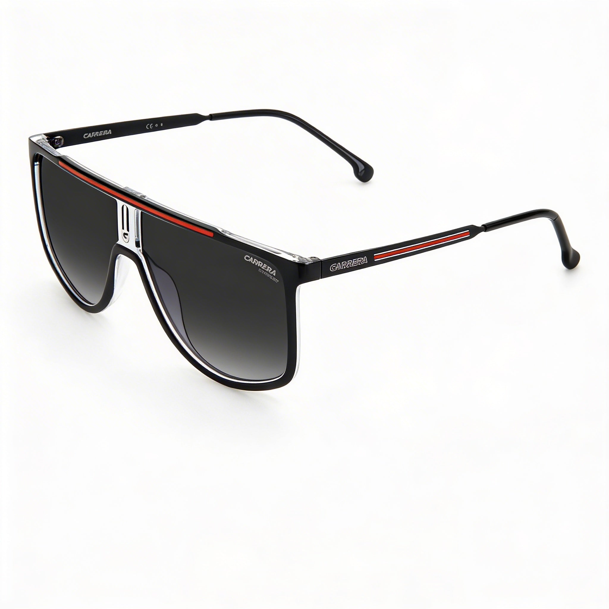 Carrera Contemporary Men's Injected Black Red Sunglasses with Gradient Black Red Grey Lenses 61mm, Photo 3