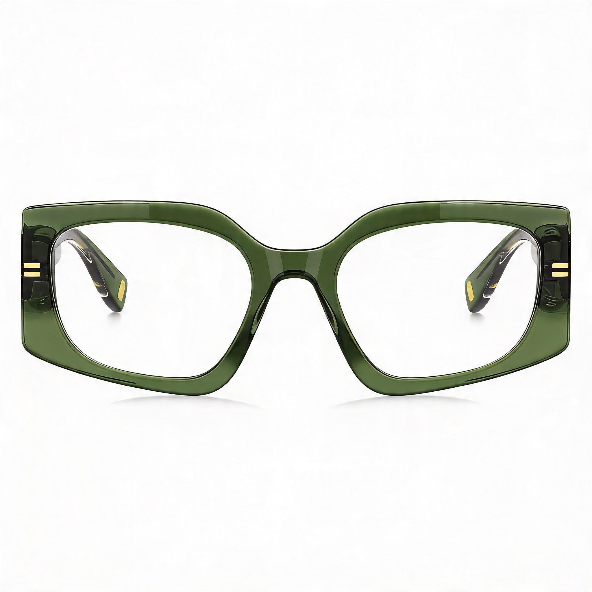Marc Jacobs Classic Women's Eyeglasses with Green Plastic Frame and Multicolor Non-Polarized Polycarbonate Lenses, 53mm, Photo 2