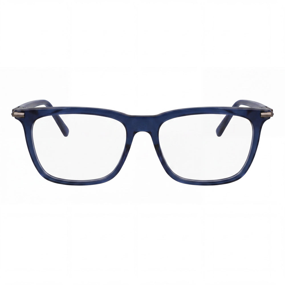 Ferragamo Casual Men's Acetate Frame Transparent Blue Non-Polarized Polycarbonate Lens Sunglasses 56mm