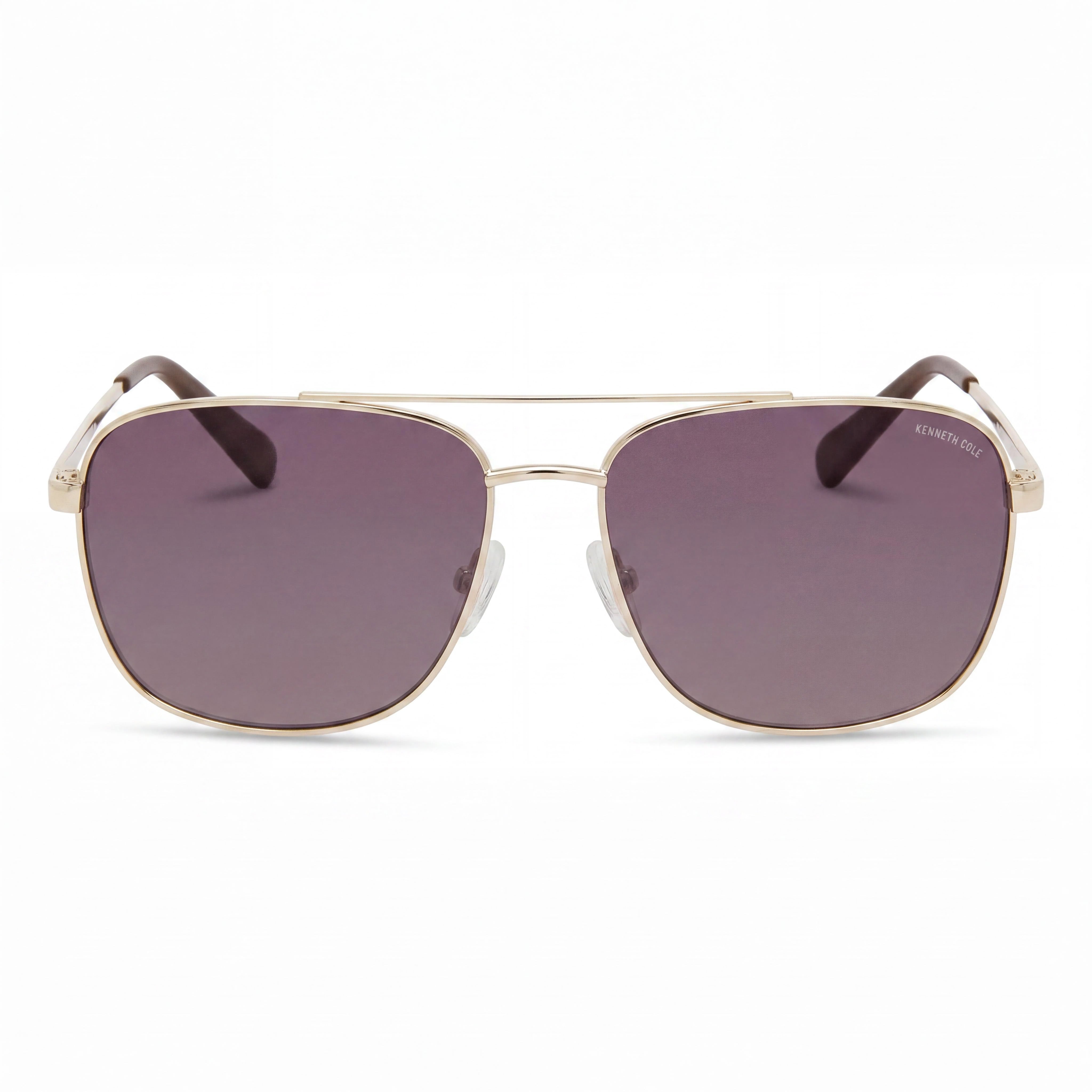 Kenneth Cole New York Kc5932f Women's Metal Sunglasses, Gold Gradient Brown Frame, Gradient Brown Lenses, 59mm, Photo 2