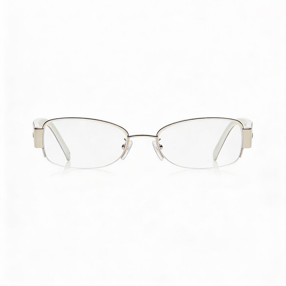 Emilio Pucci Unisex Eyewear with Shiny Silver Frame and Composite Lenses, 53mm Lens, 18mm Bridge, 135mm Temple