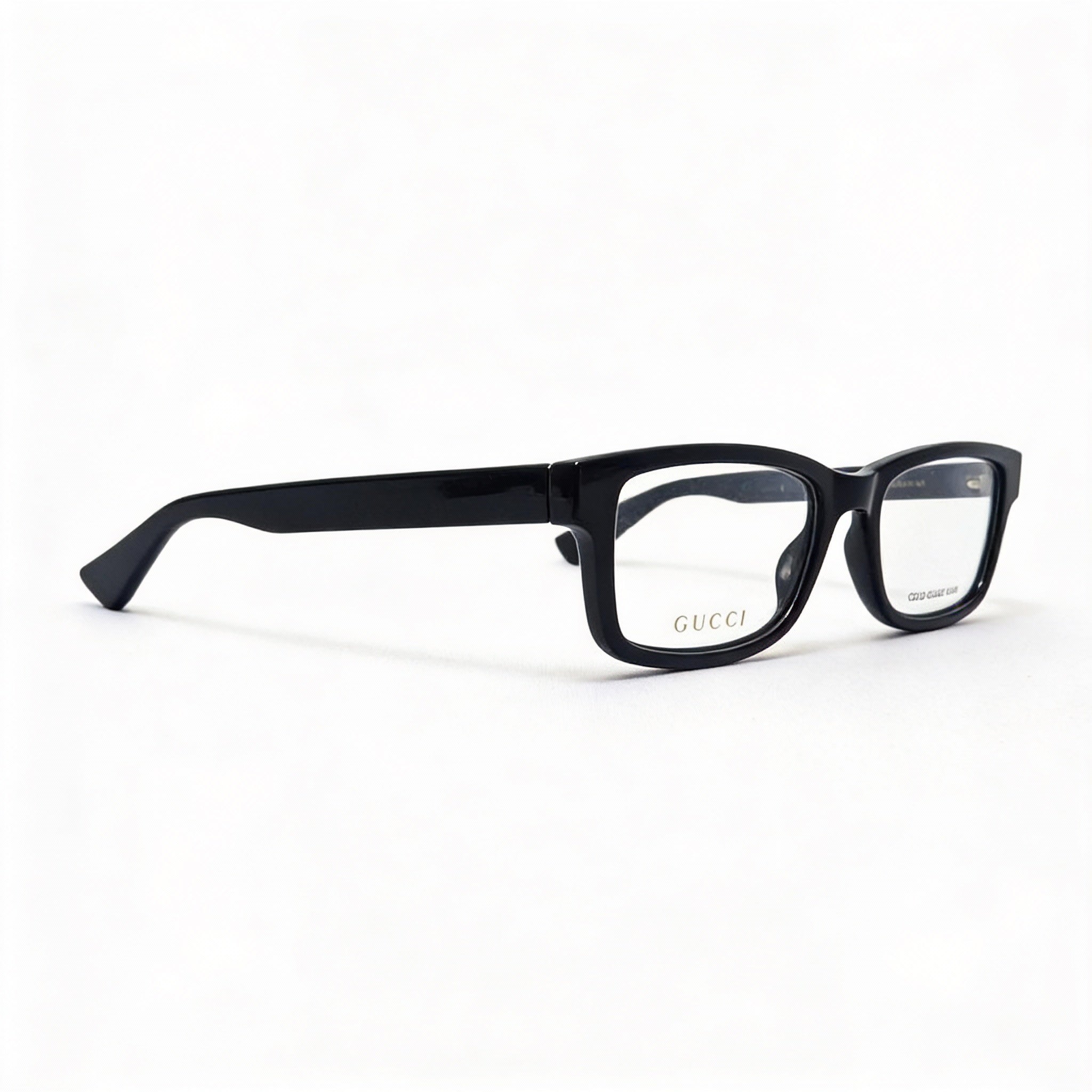 Gucci Minimalist Unisex Black Transparent Plastic Frame Optical Glasses with Rectangular Shape, 54mm, Photo 3
