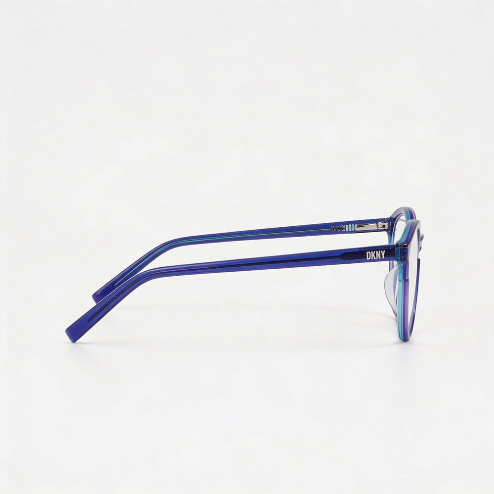 DKNY Classic Women's Acetate Eyeglasses with Polycarbonate Lenses, Triple Blueberry, 50-18-140