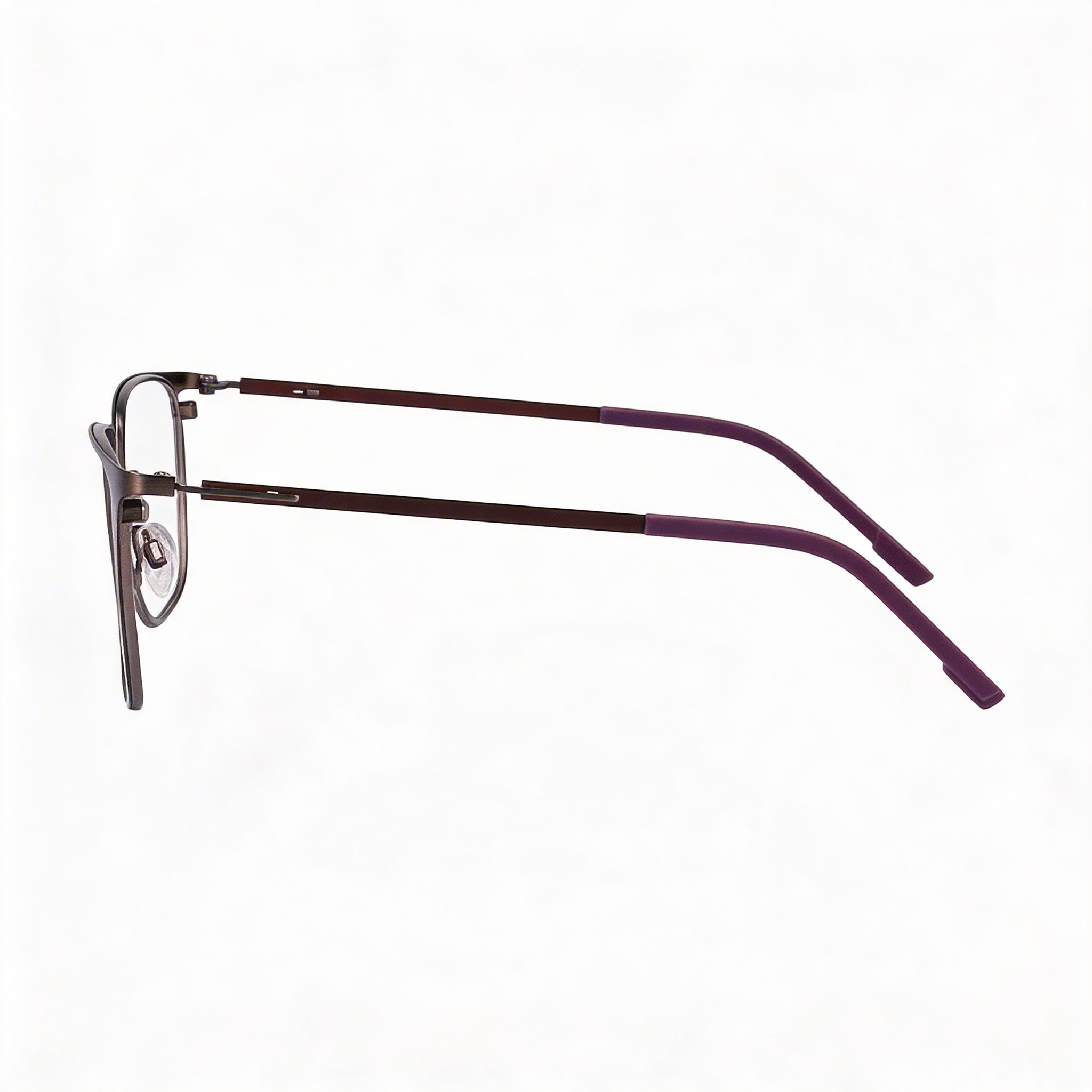 Flexon E1143 Men's Metal Frame Eyeglasses 54mm Matte Gunmetal Midnight Plum, Photo 2