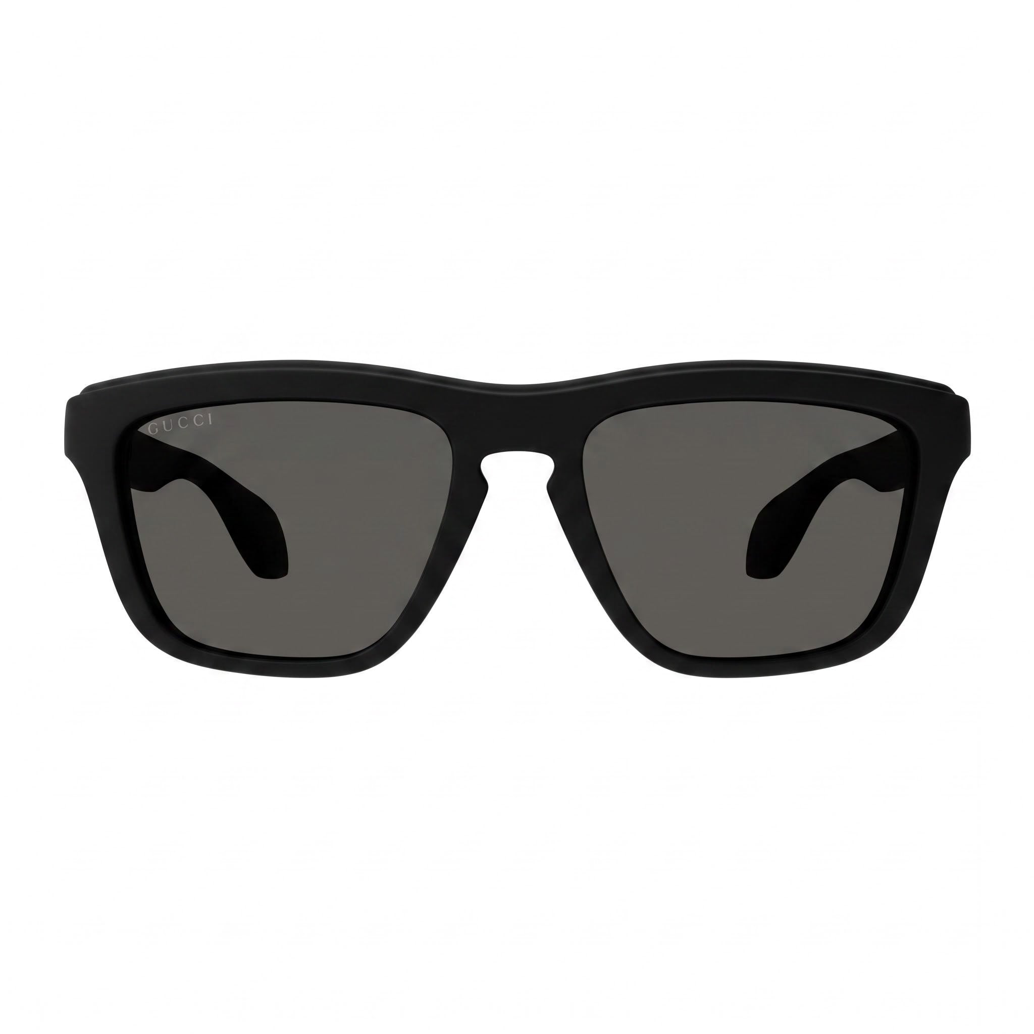 Gucci Casual Sunglasses for Men, Black Acetate Frame, Grey Non-Polarized Lenses, 55mm Lens Width, Photo 2